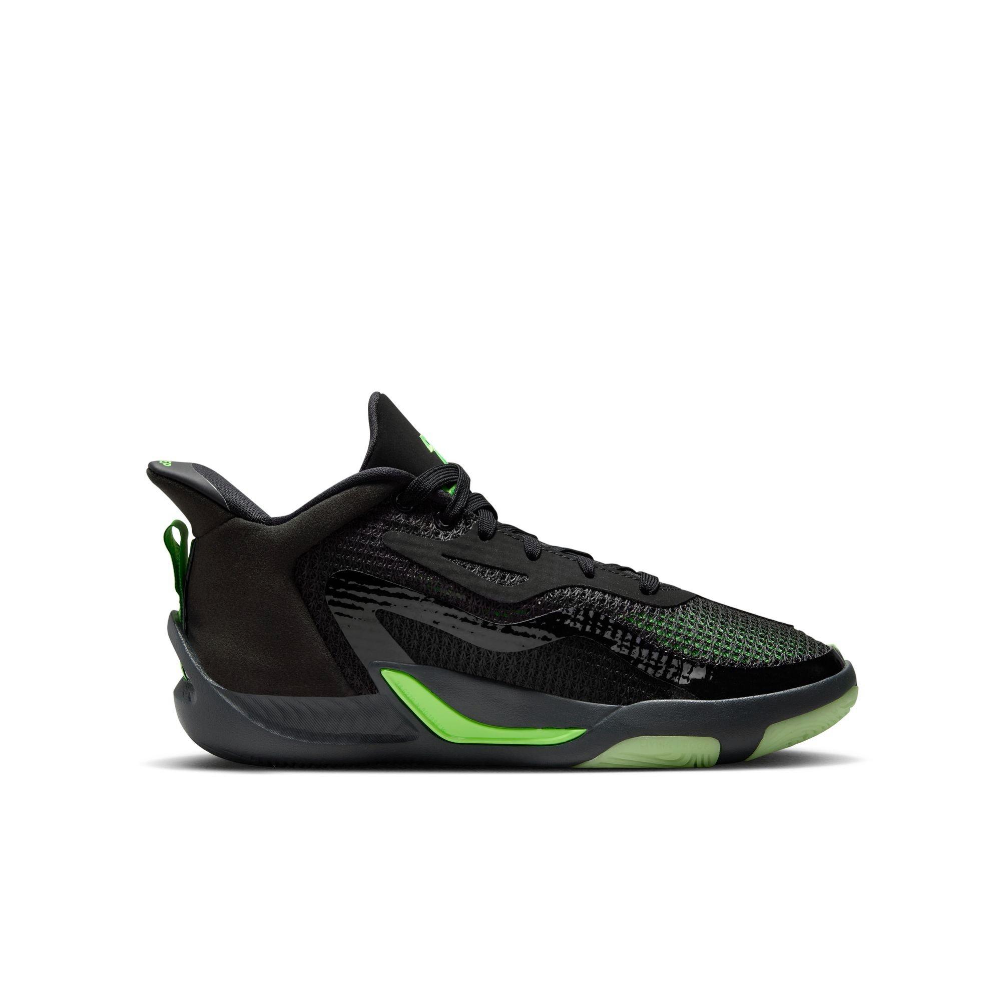 Jordan Tatum 1 "Black/Green Strike/Anthracite" Grade School Kids' Basketball Shoe - BLACK/GREEN STRIKE/ANTHRACITE Thumbnail View 2