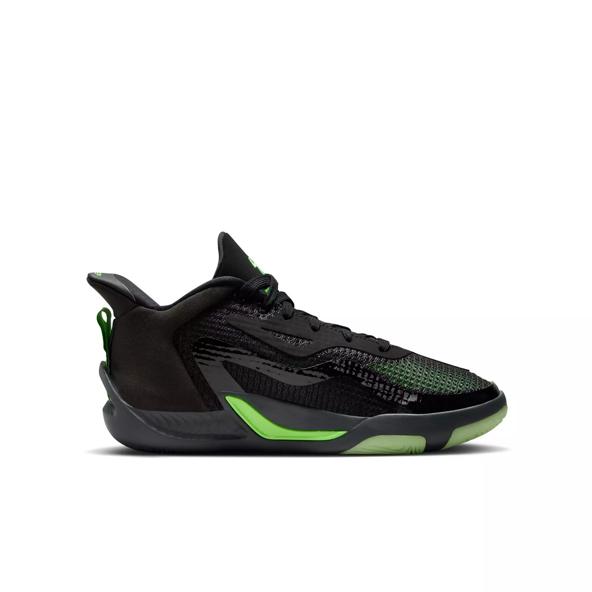 Jordan Tatum 1 "Black/Green Strike/Anthracite" Grade School Kids' Basketball Shoe - BLACK/GREEN STRIKE/ANTHRACITE