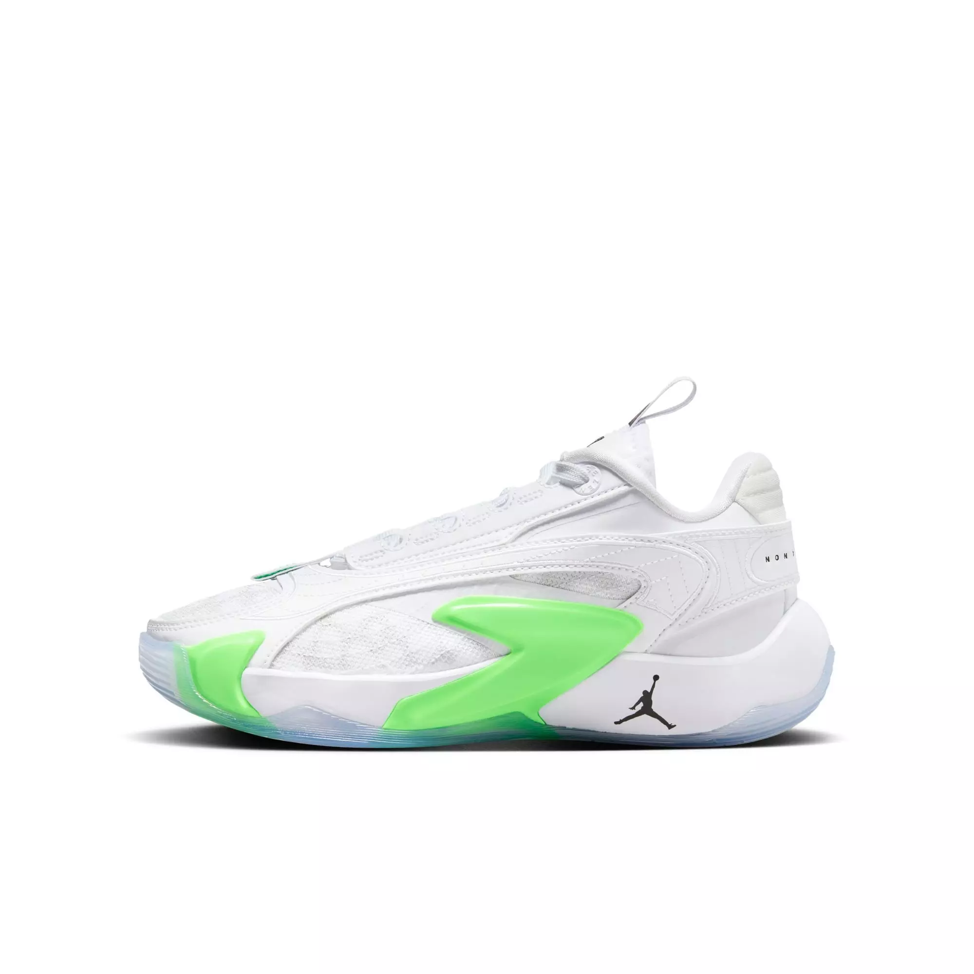 Jordan Luka 2 "Trick Shot" Grade School Kids' Basketball Shoe - WHITE/BLACK/GREEN STRIKE