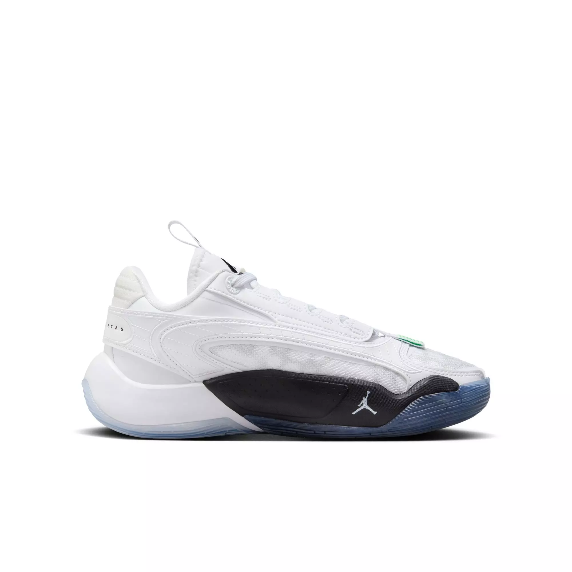 Jordan Luka 2 "Trick Shot" Grade School Kids' Basketball Shoe - WHITE/BLACK/GREEN STRIKE