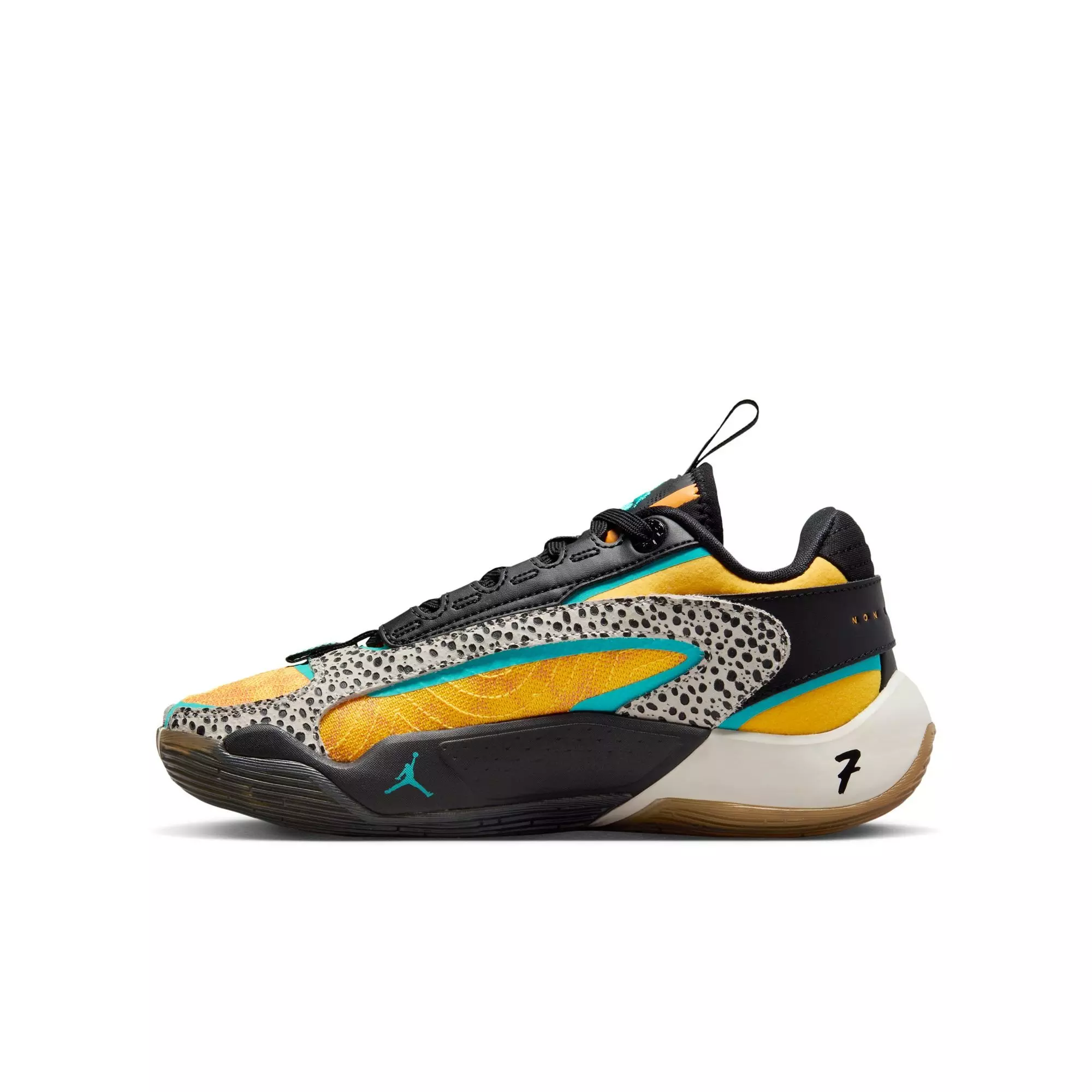 Jordan Luka 2 "Safari" Grade School Kids' Basketball Shoe - LASER ORANGE/HYPER JADE/BLACK