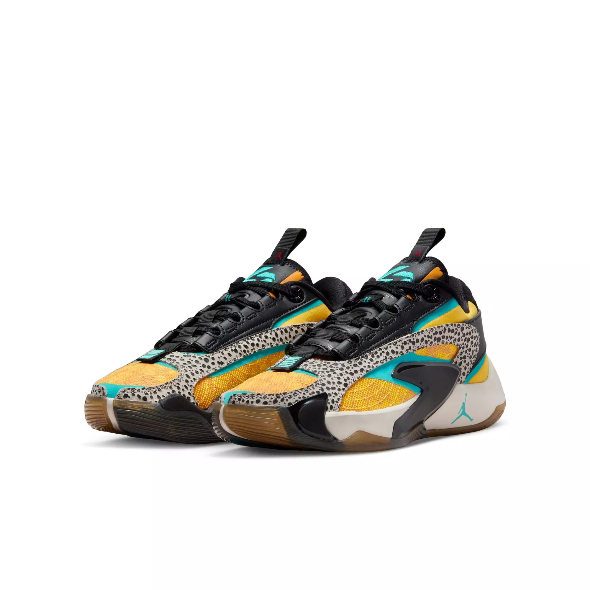 Jordan Luka 2 "Safari" Grade School Kids' Basketball Shoe - LASER ORANGE/HYPER JADE/BLACK