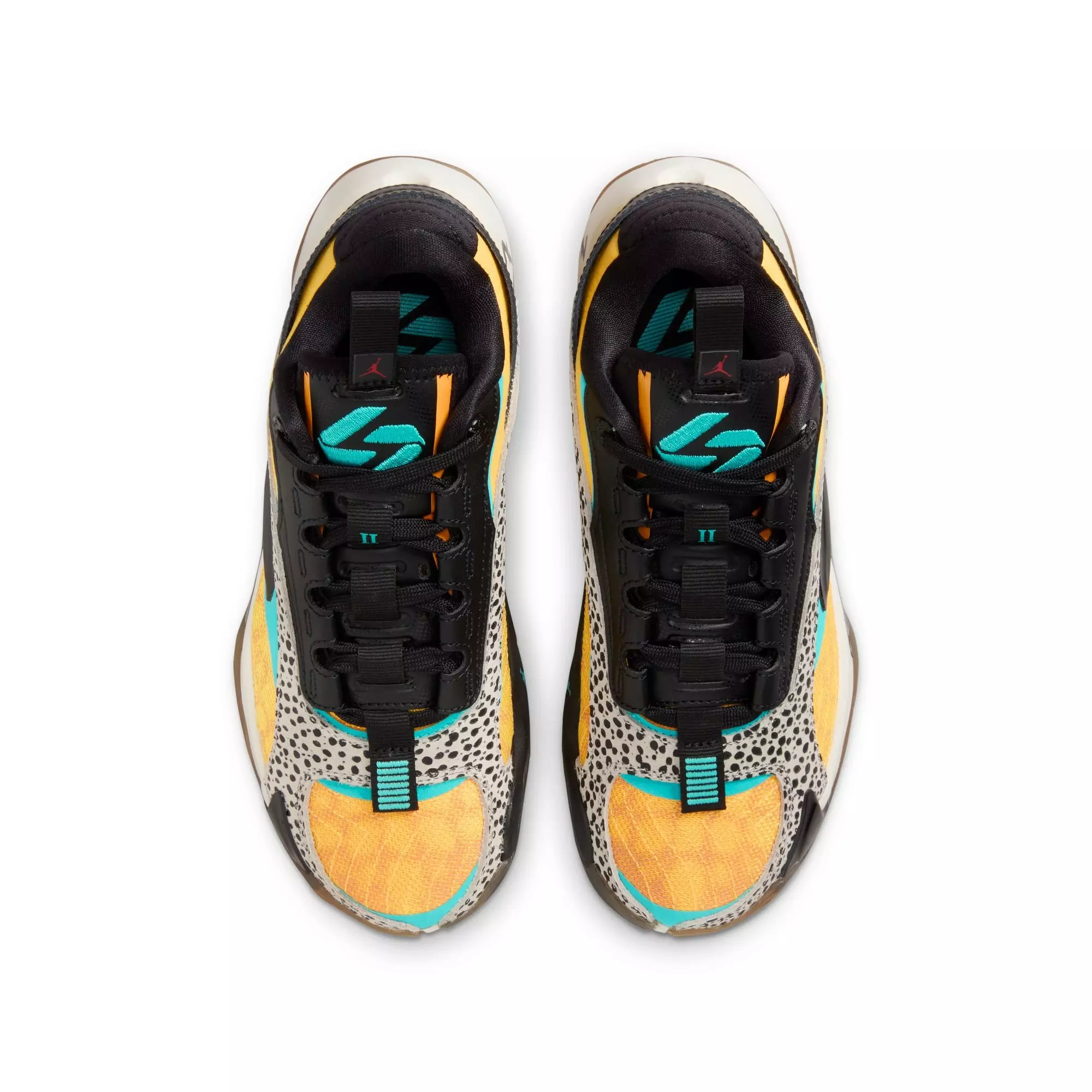 Jordan Luka 2 "Safari" Grade School Kids' Basketball Shoe - LASER ORANGE/HYPER JADE/BLACK