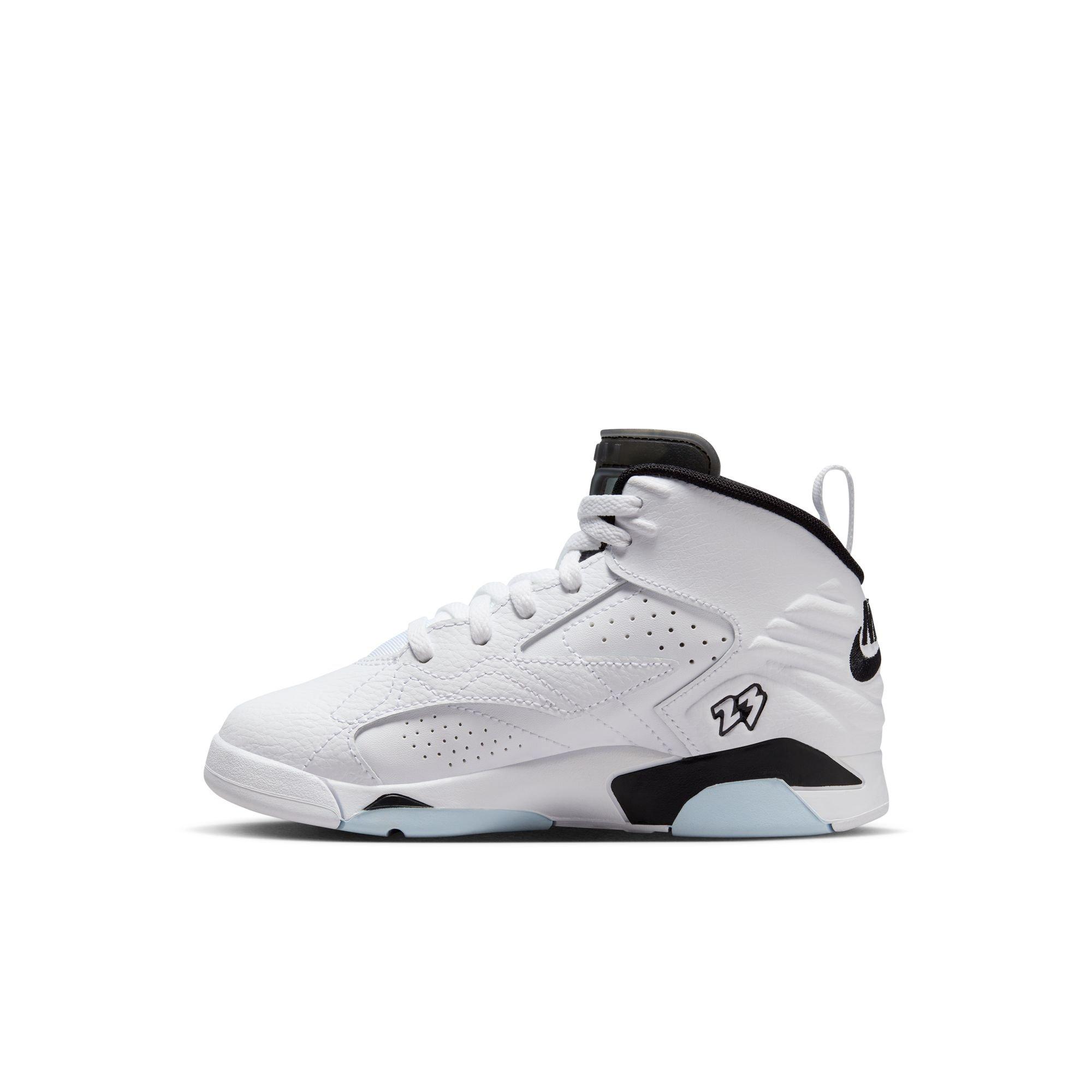 Jordan Jumpman MVP "White/Black/Off Noir" Preschool Boys' Shoe - WHITE/BLACK Thumbnail View 4