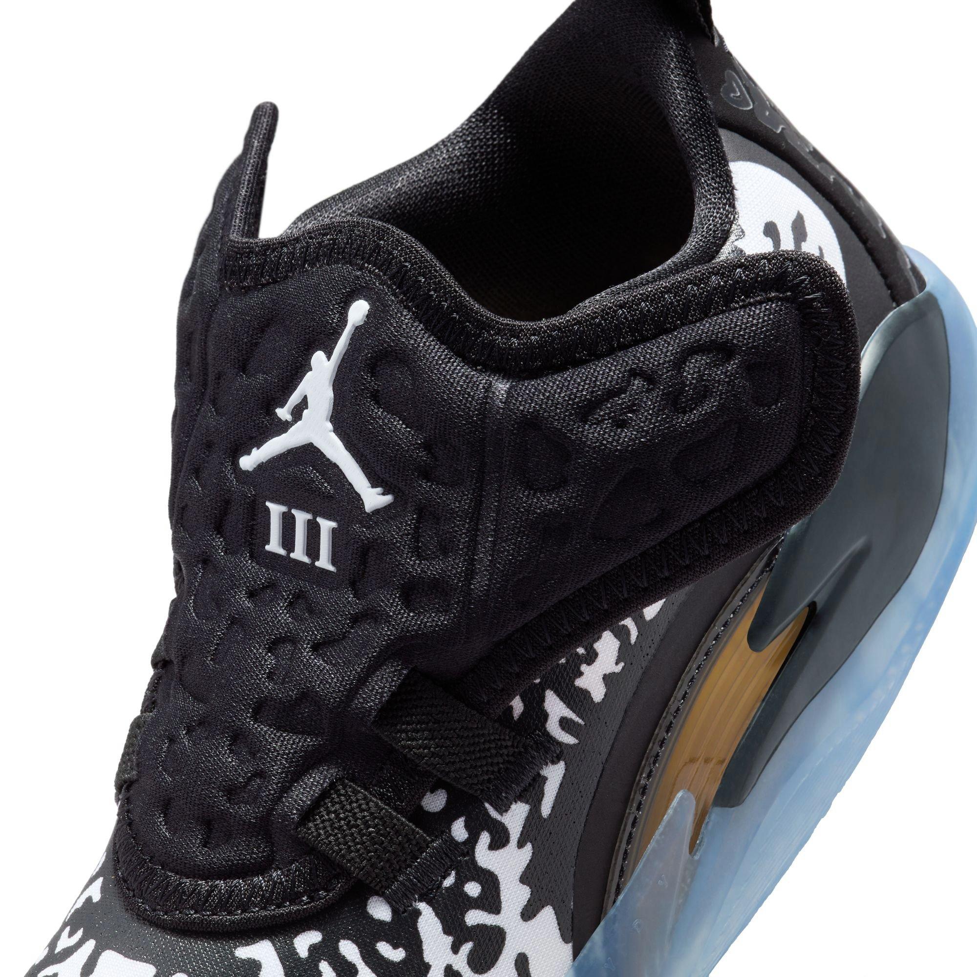 Jordan Zion 3 "Black/White" Preschool Kids' Basketball Shoe - BLACK/WHITE/LASER ORANGE Thumbnail View 6