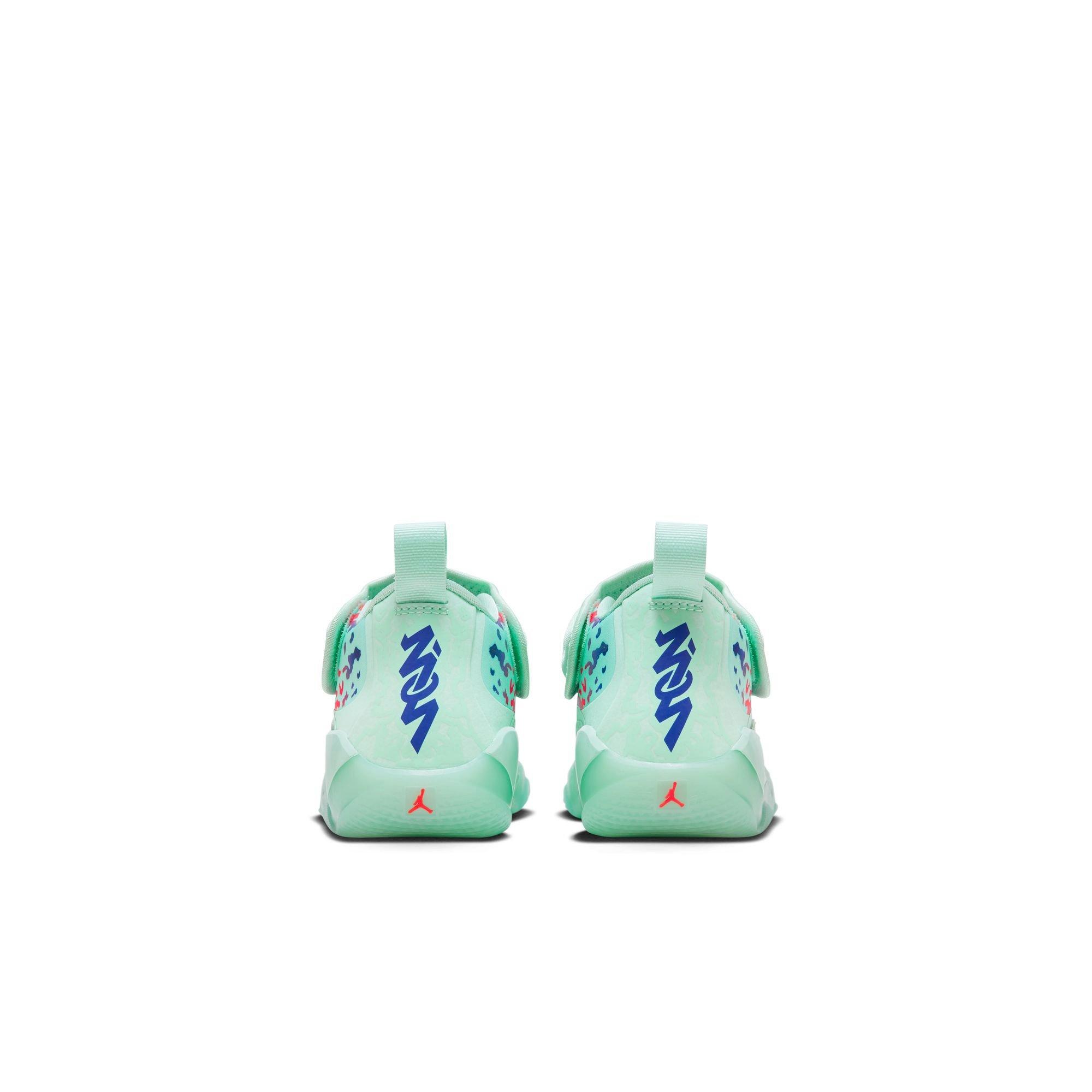 Jordan Zion 3 "Mud, Sweat, Tears" Preschool Kids' Basketball Shoe - MINT FOAM/CONCORD/PSYCHIC PURPLE Thumbnail View 10