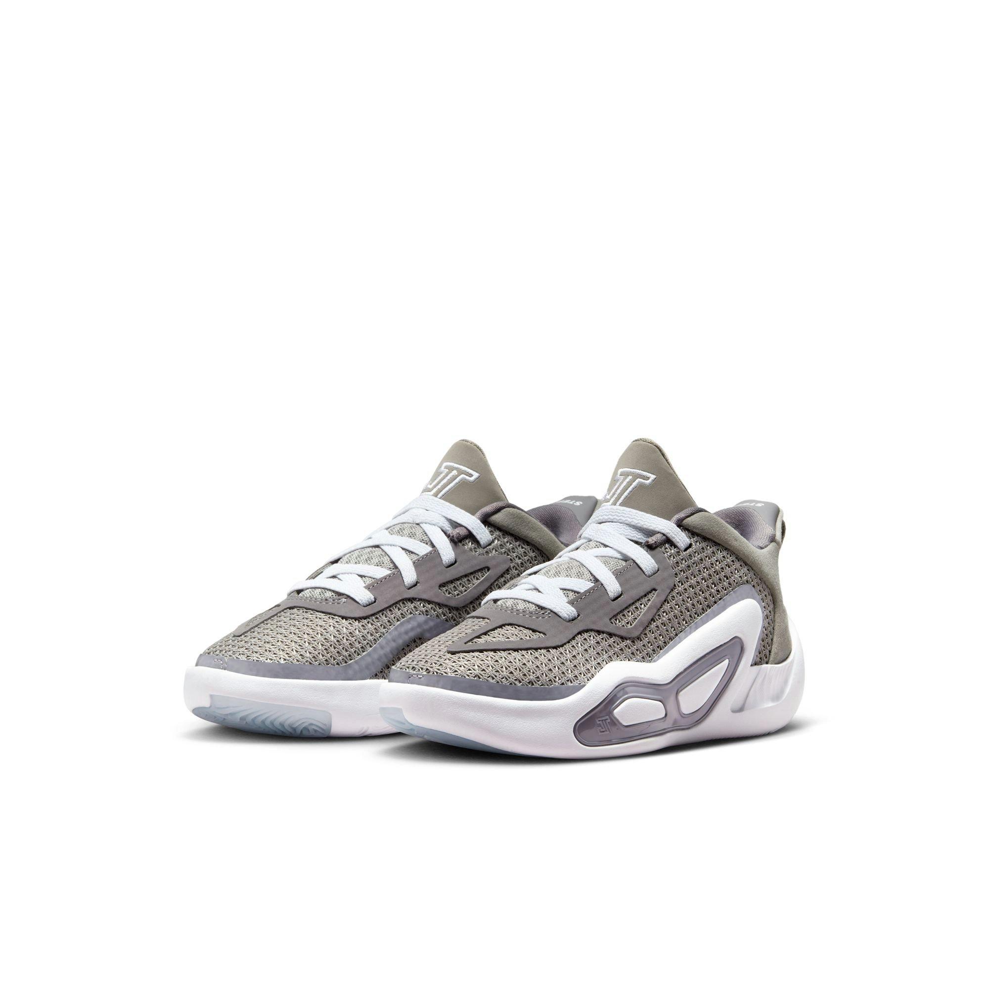 Jordan Tatum 1 "Cool Grey" Preschool Kids' Basketball Shoe - MEDIUM GREY/WHITE/GUNSMOKE Thumbnail View 3
