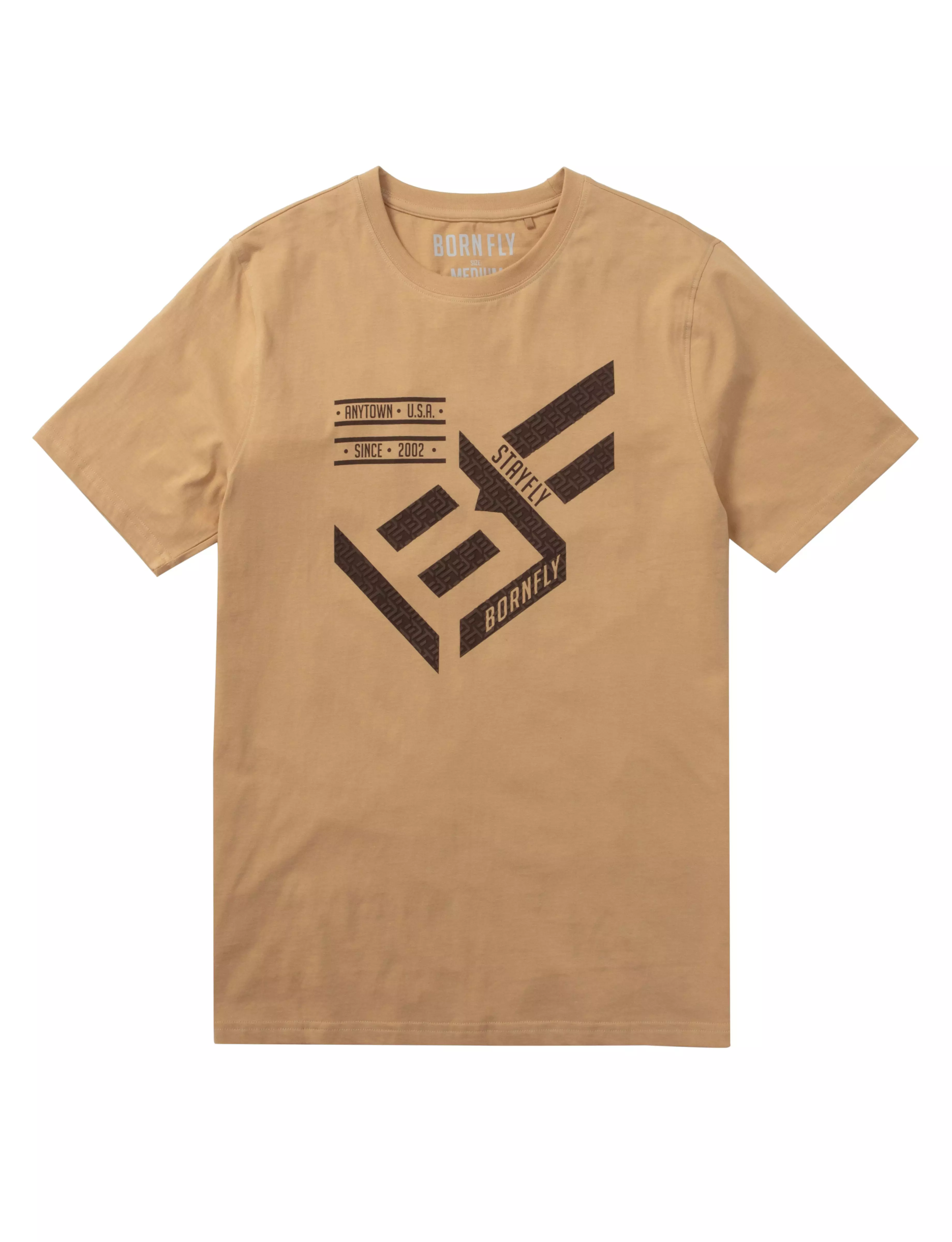 Born Fly Men's Stunna Polo - KHAKI