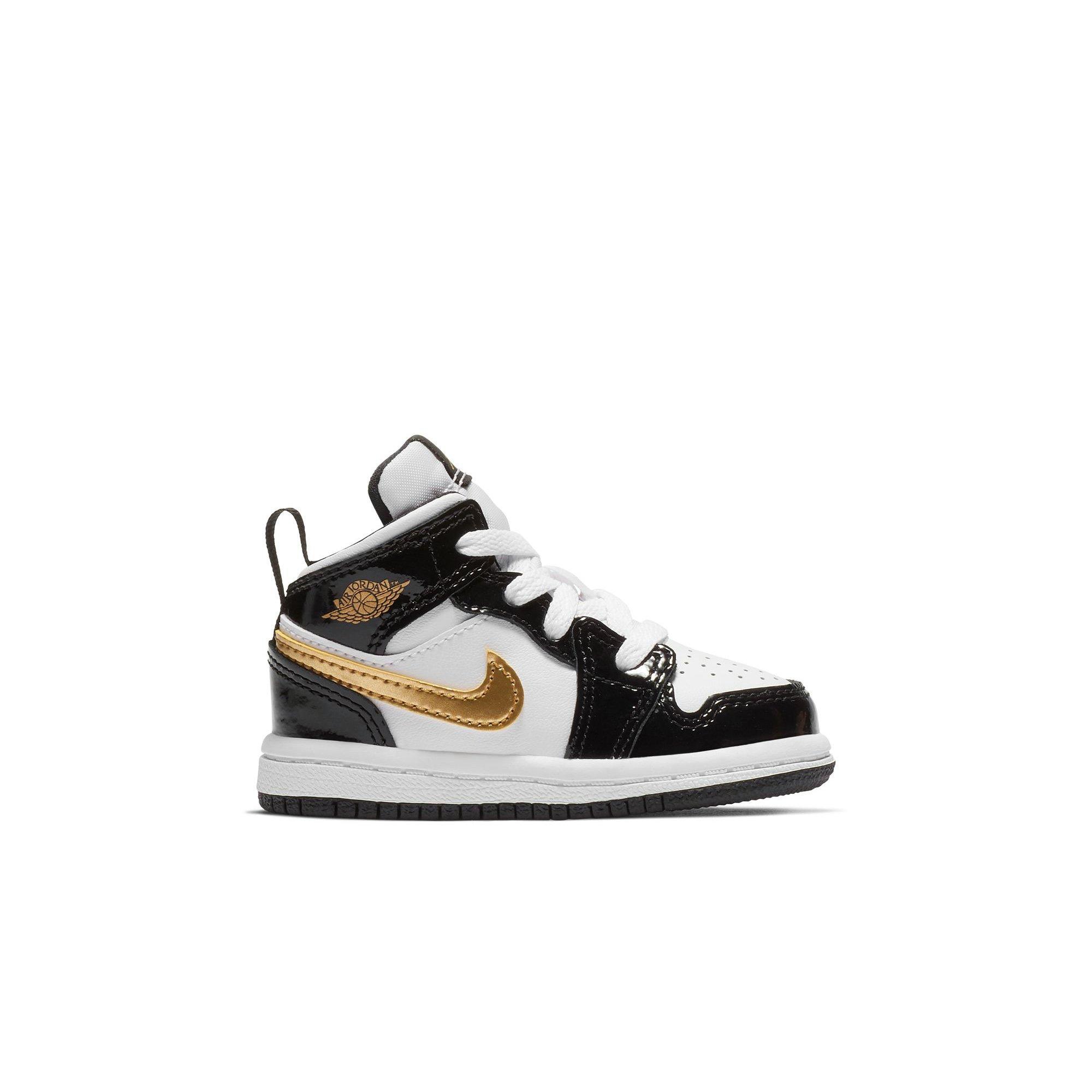 Jordan 1 Mid SE Black Gold Toddler Kids Shoe Hibbett