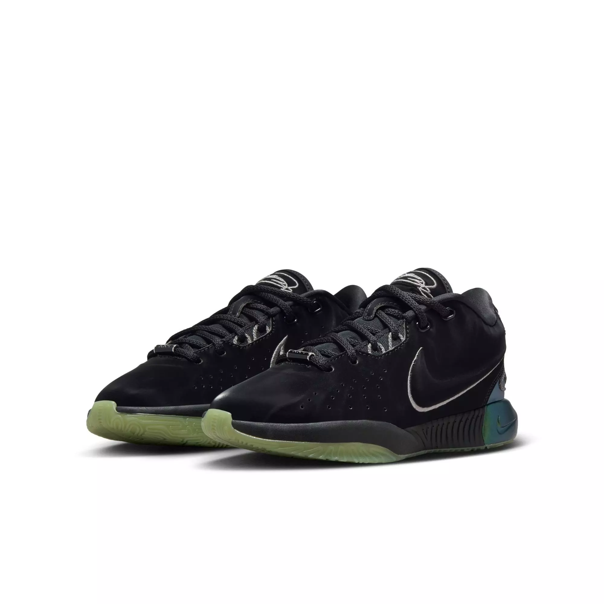 Nike LeBron XXI "Tahitian" Grade School Kids' Basketball Shoe - BLACK/METALLIC PEWTER/IRON GREY