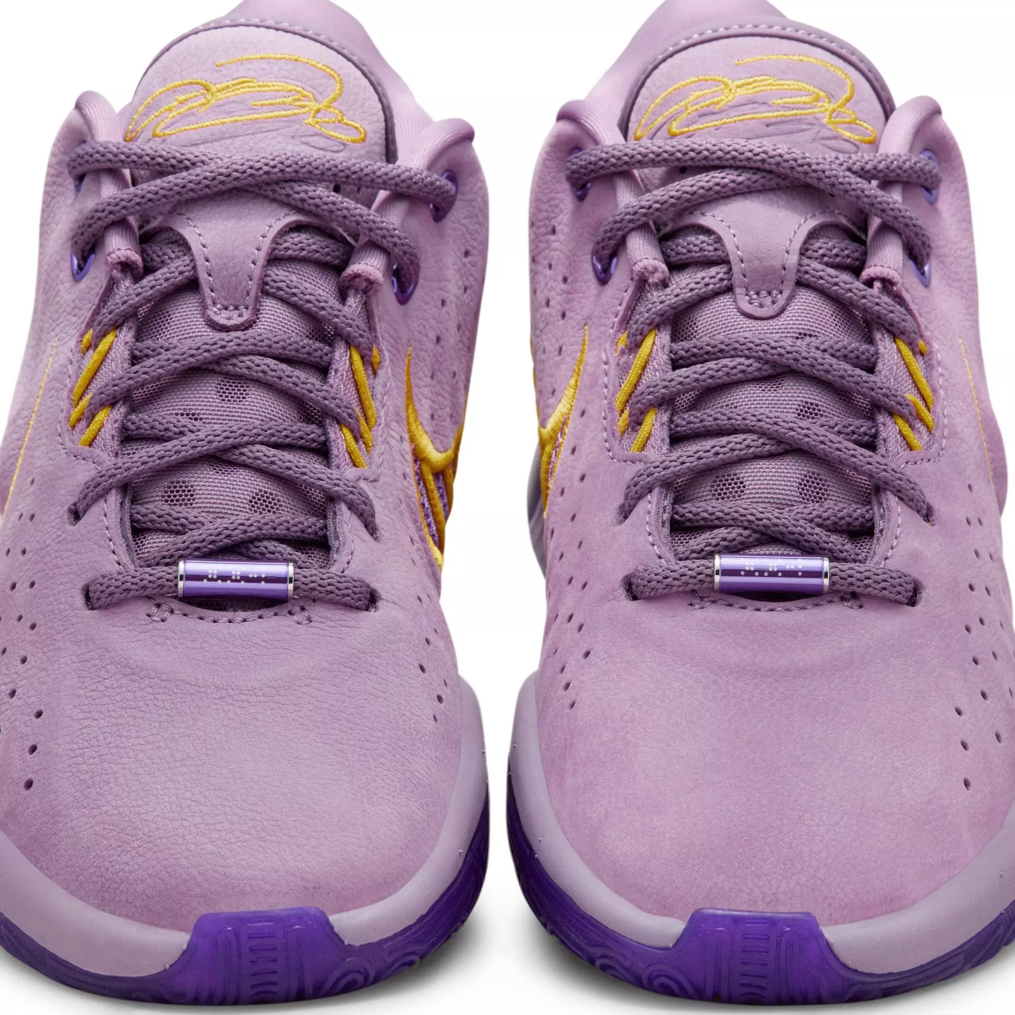 Nike LeBron XXI "Violet Dust" Grade School Kids' Basketball Shoe - VIOLET DUST/UNIVERSITY GOLD
