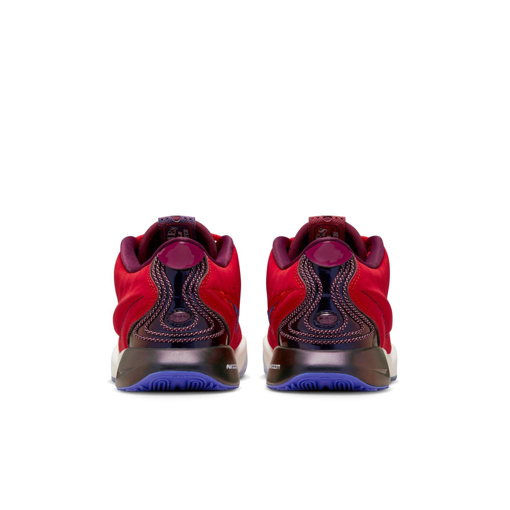 Nike LeBron XXI "James Theater" Grade School Kids' Basketball Shoe -  UNIVERSITY RED/IVORY/BORDEAUX Thumbnail View 13