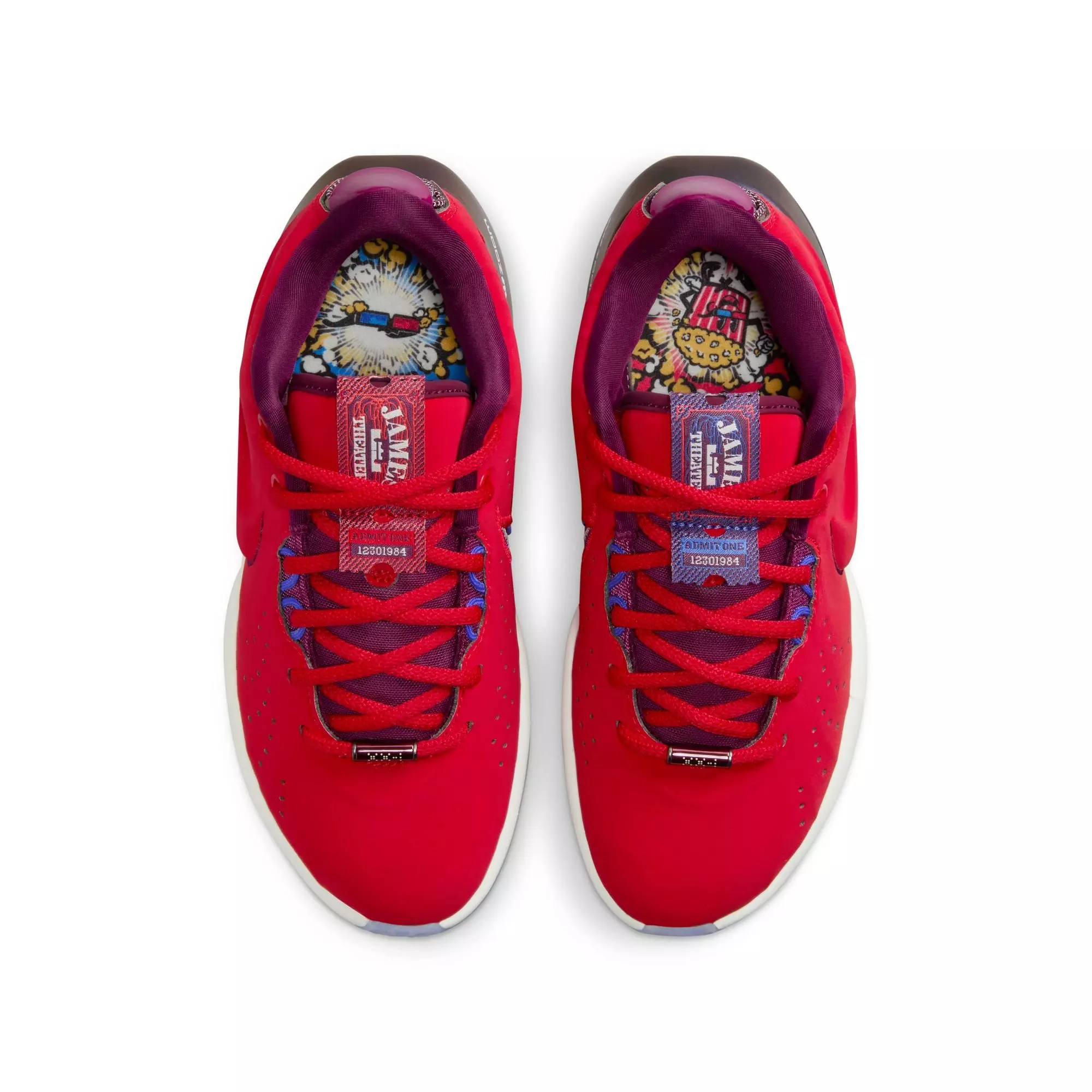 Nike LeBron XXI "James Theater" Grade School Kids' Basketball Shoe -  UNIVERSITY RED/IVORY/BORDEAUX