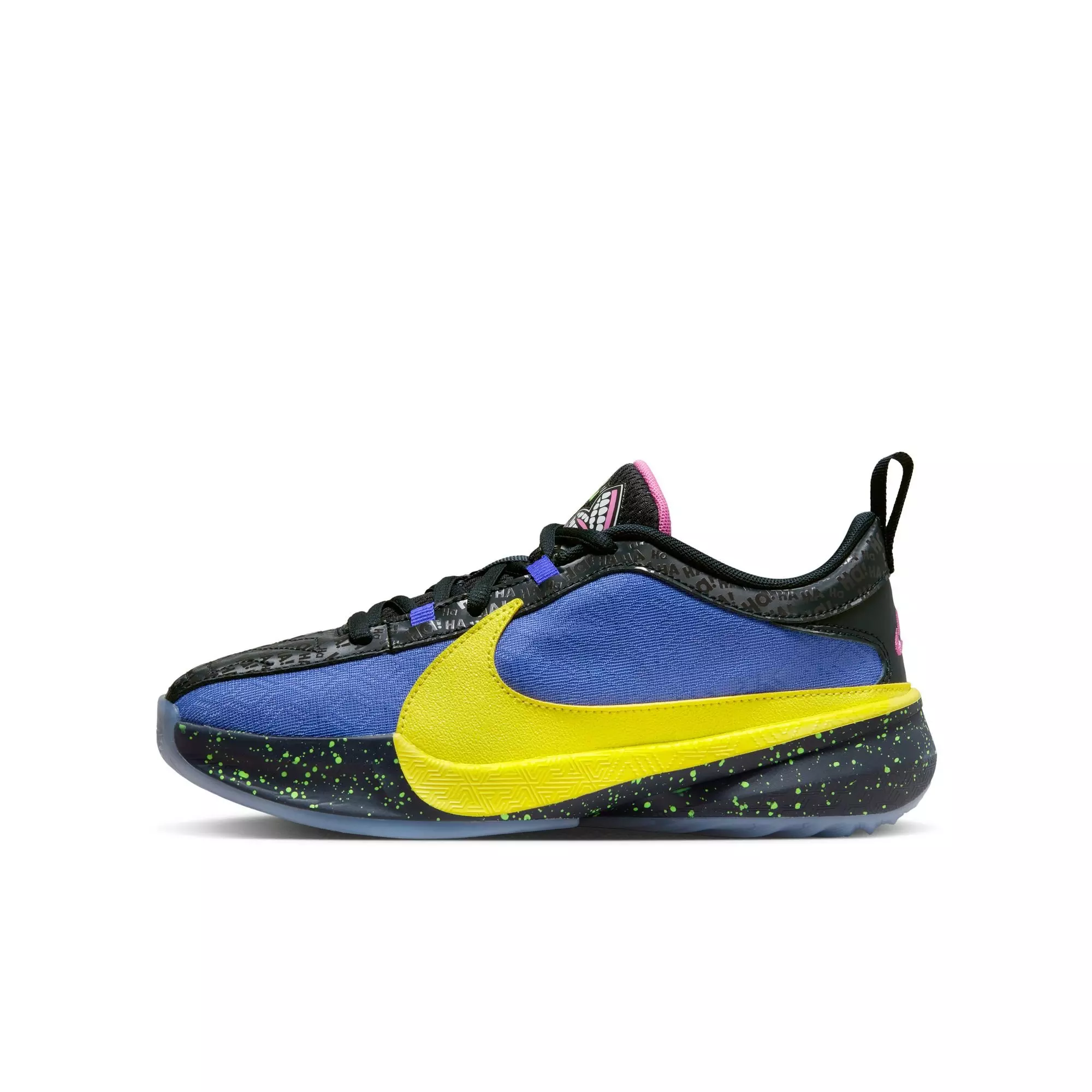 Nike Freak 5 "Joker" Grade School Kids' Basketball Shoe - BLUE TINT/OPTI YELLOW/BLUE JOY