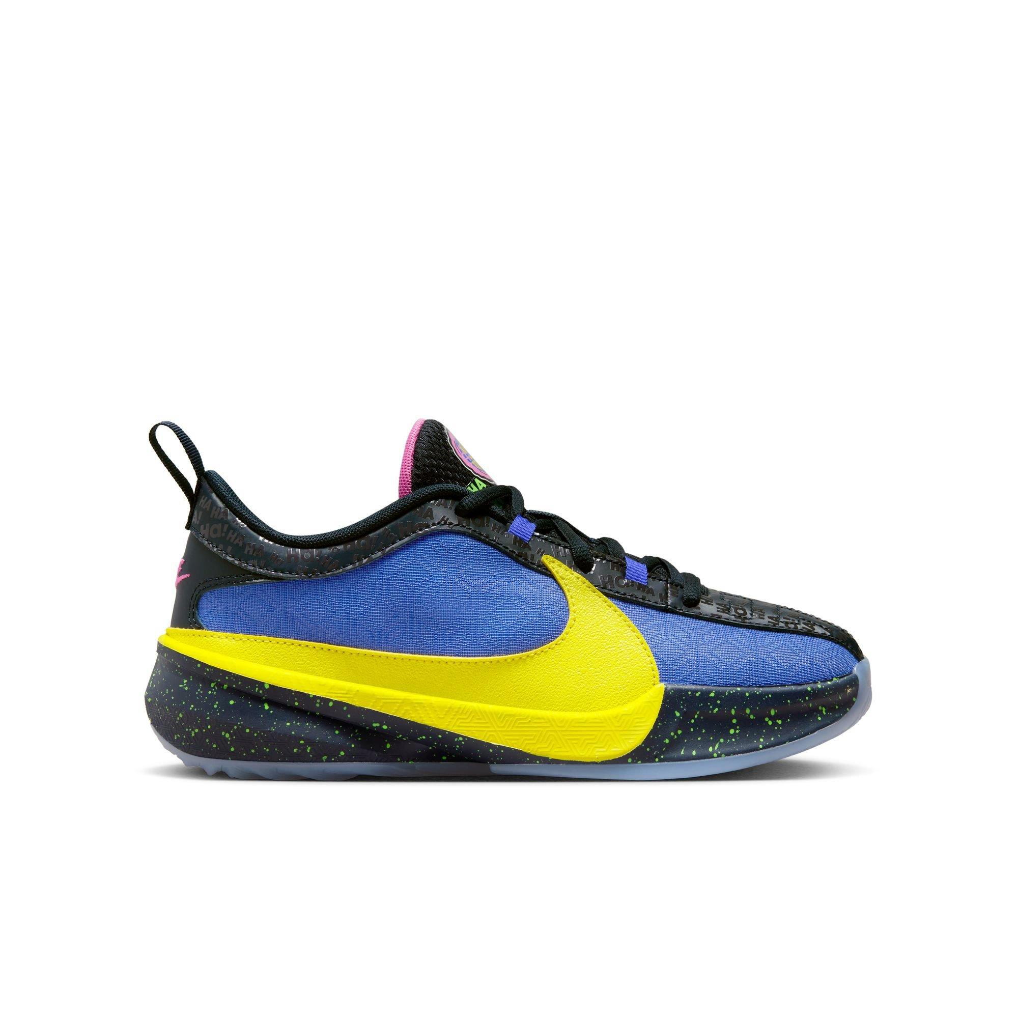 Nike Freak 5 "Joker" Grade School Kids' Basketball Shoe - BLUE TINT/OPTI YELLOW/BLUE JOY Thumbnail View 1