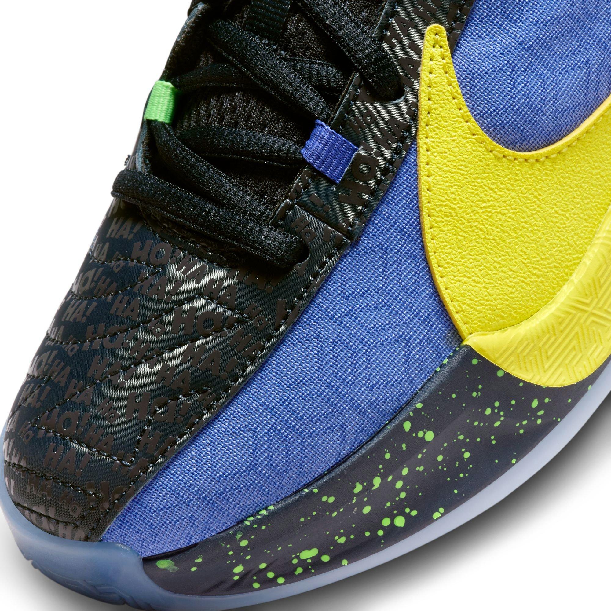 Nike Freak 5 "Joker" Grade School Kids' Basketball Shoe - BLUE TINT/OPTI YELLOW/BLUE JOY Thumbnail View 5