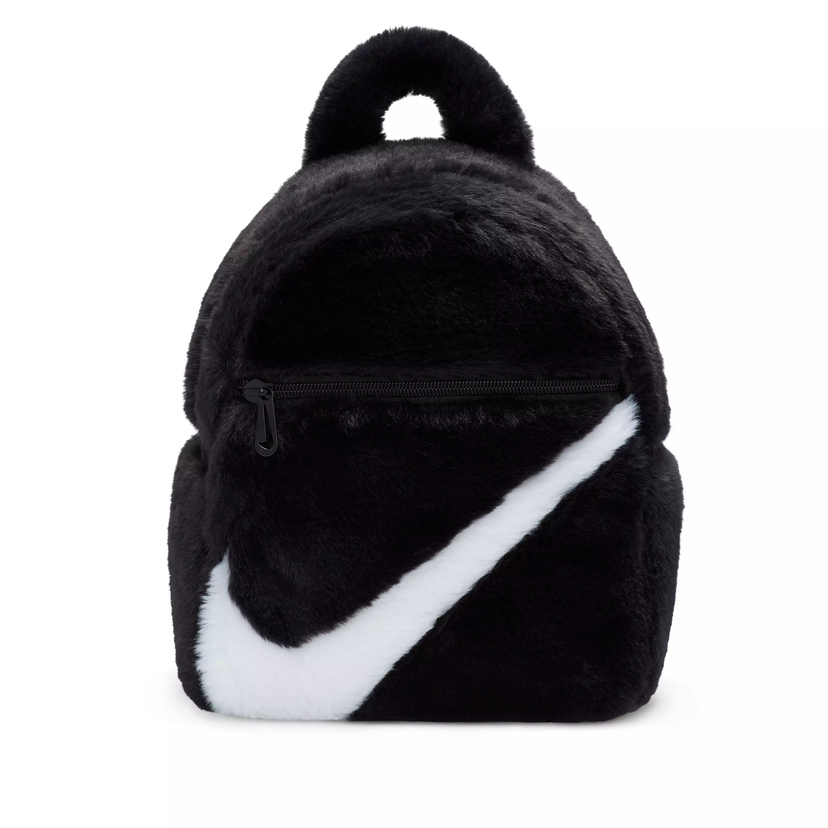 Nike Sportswear Futura 365 Faux Fur Mini Backpack-Black/White - BLACK/WHITE