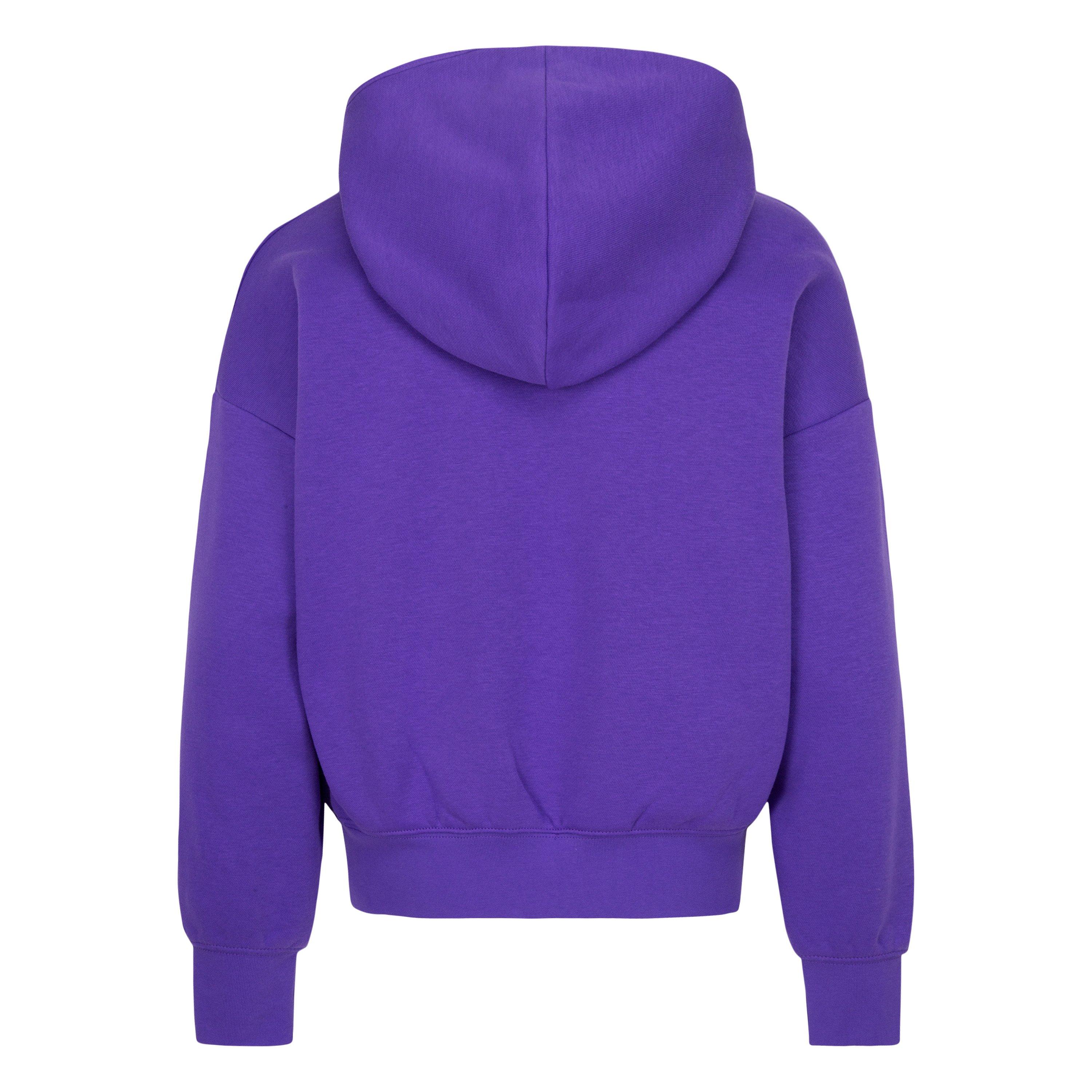 Jordan Big Girls' Take Flight Hoodie - PURPLE Thumbnail View 2