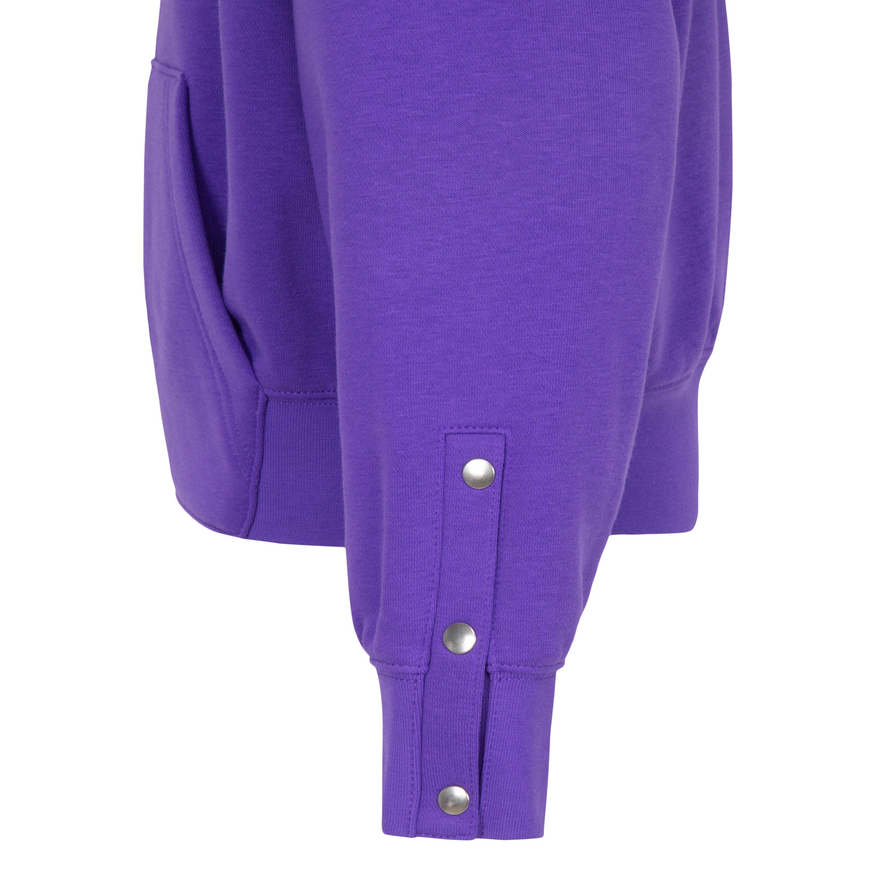 Jordan Big Girls' Take Flight Hoodie - PURPLE Thumbnail View 4
