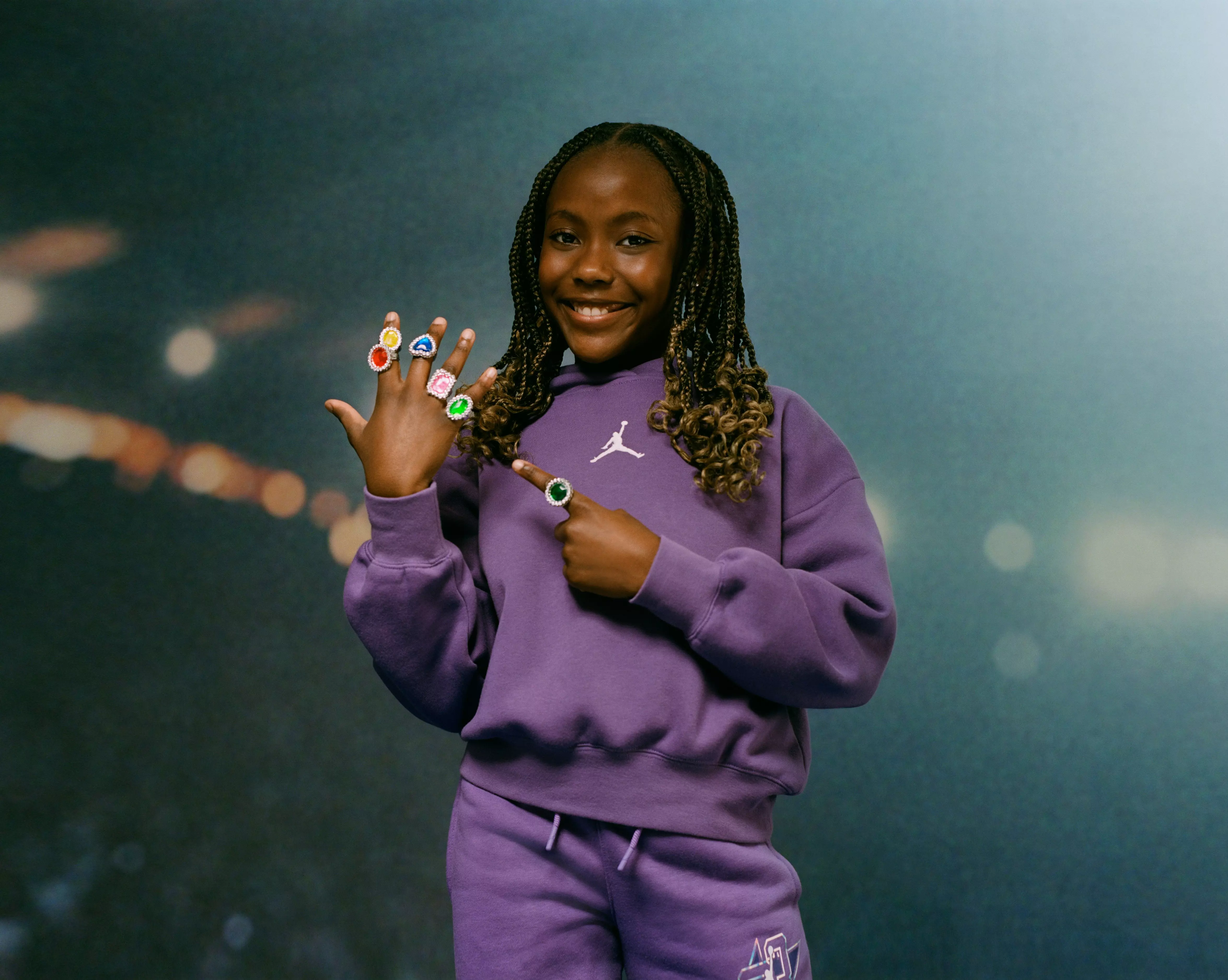 Jordan Big Girls' Take Flight Snap Fleece Pants - PURPLE