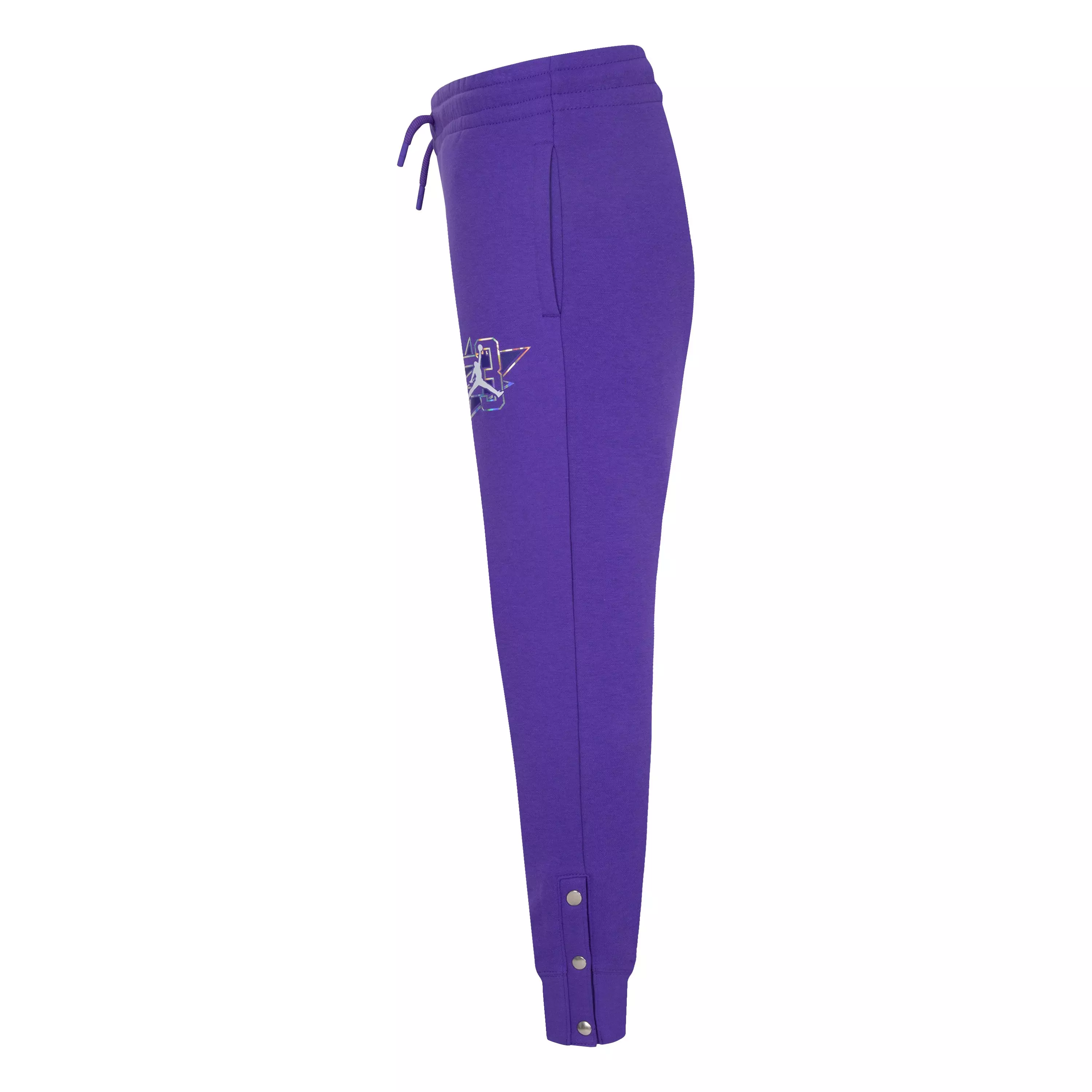 Jordan Big Girls' Take Flight Snap Fleece Pants - PURPLE