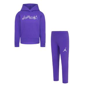 Jordan Little Girls' Take Flight Shine Leggings Set - Purple