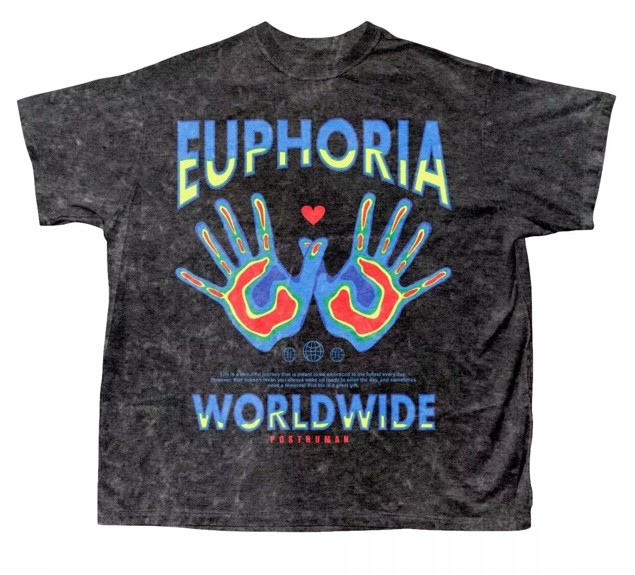 Post Human Women's Euphoria Graphic Tee - Grey - GREY