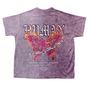Post Human Women's Butterfly Graphic Tee - Orchid - PURPLE