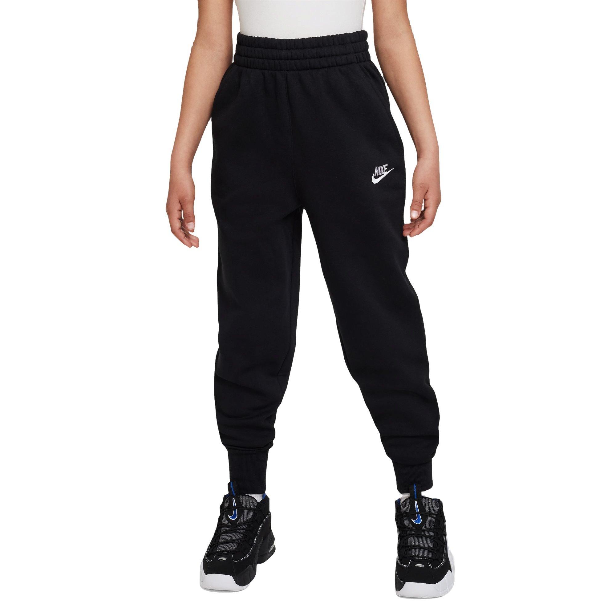 Nike Big Girls' Sportswear Club Fleece High-Waisted Fleece Pants-Black - BLACK Thumbnail View 1