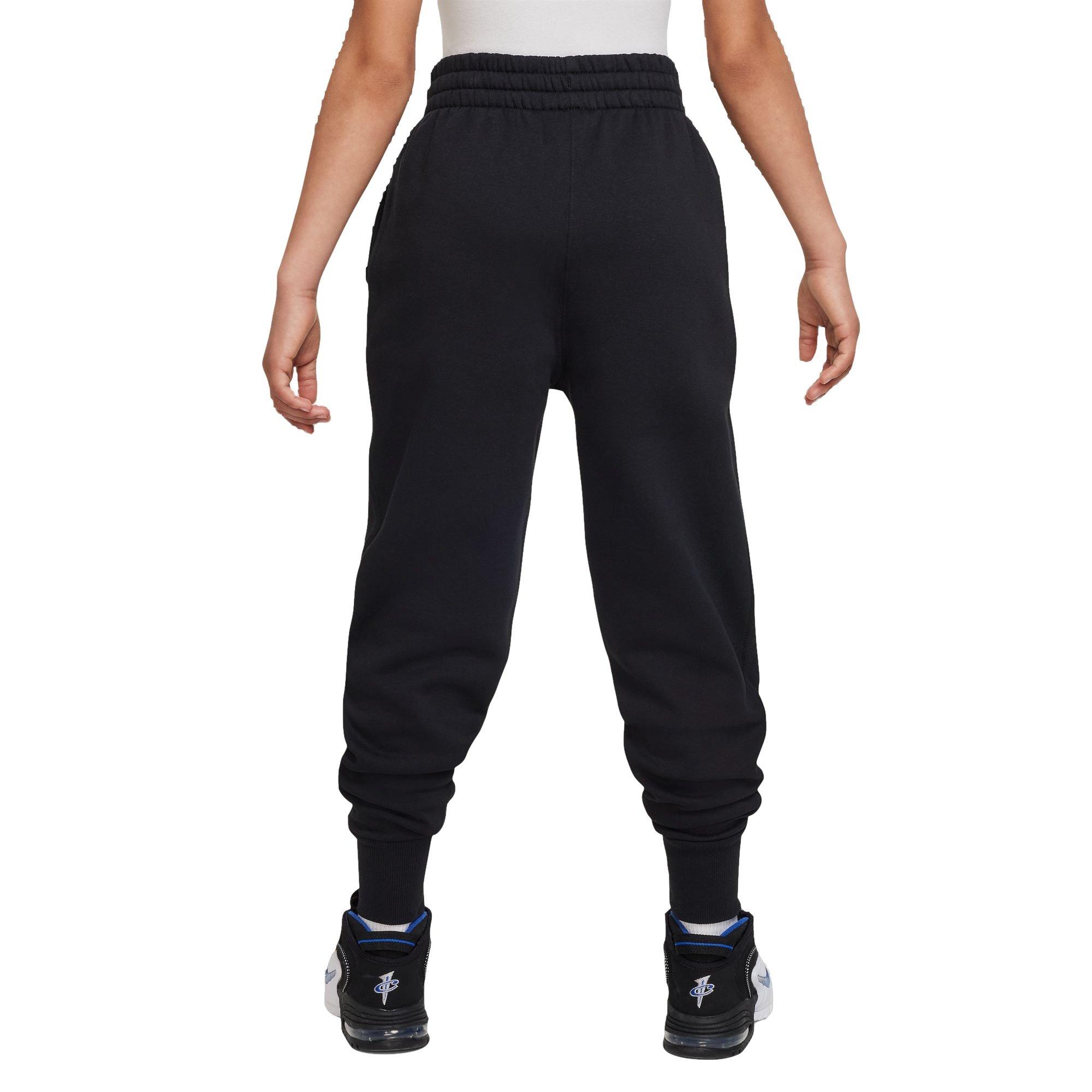 Nike Big Girls' Sportswear Club Fleece High-Waisted Fleece Pants-Black - BLACK Thumbnail View 2