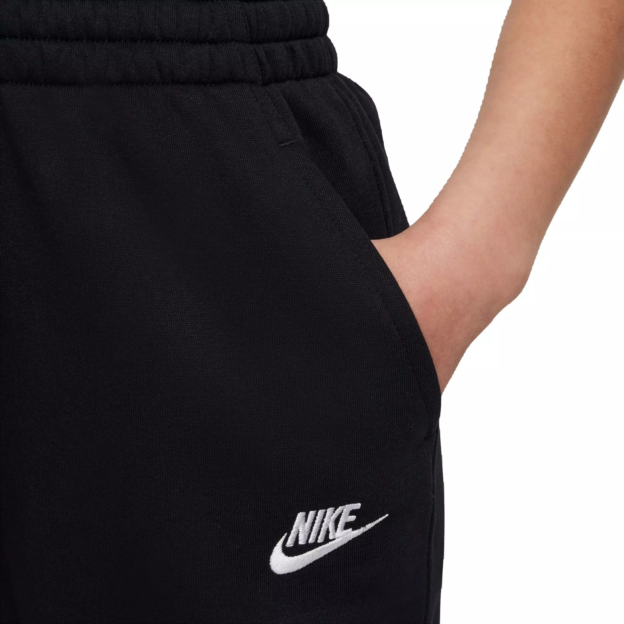 Nike Big Girls' Sportswear Club Fleece High-Waisted Fleece Pants-Black - BLACK