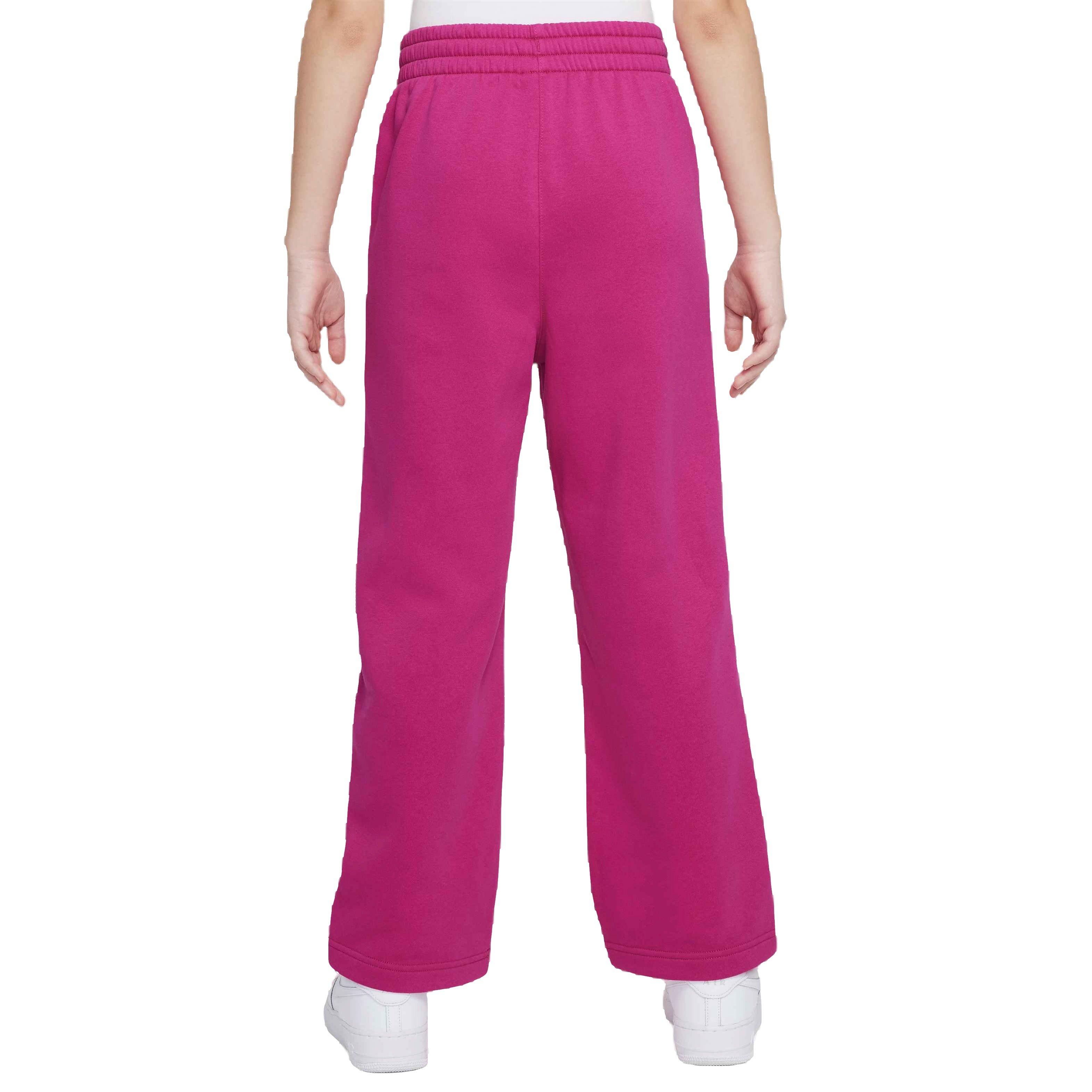 Nike Sportswear Club Fleece Wide-Leg Big Girls' Berry Pants