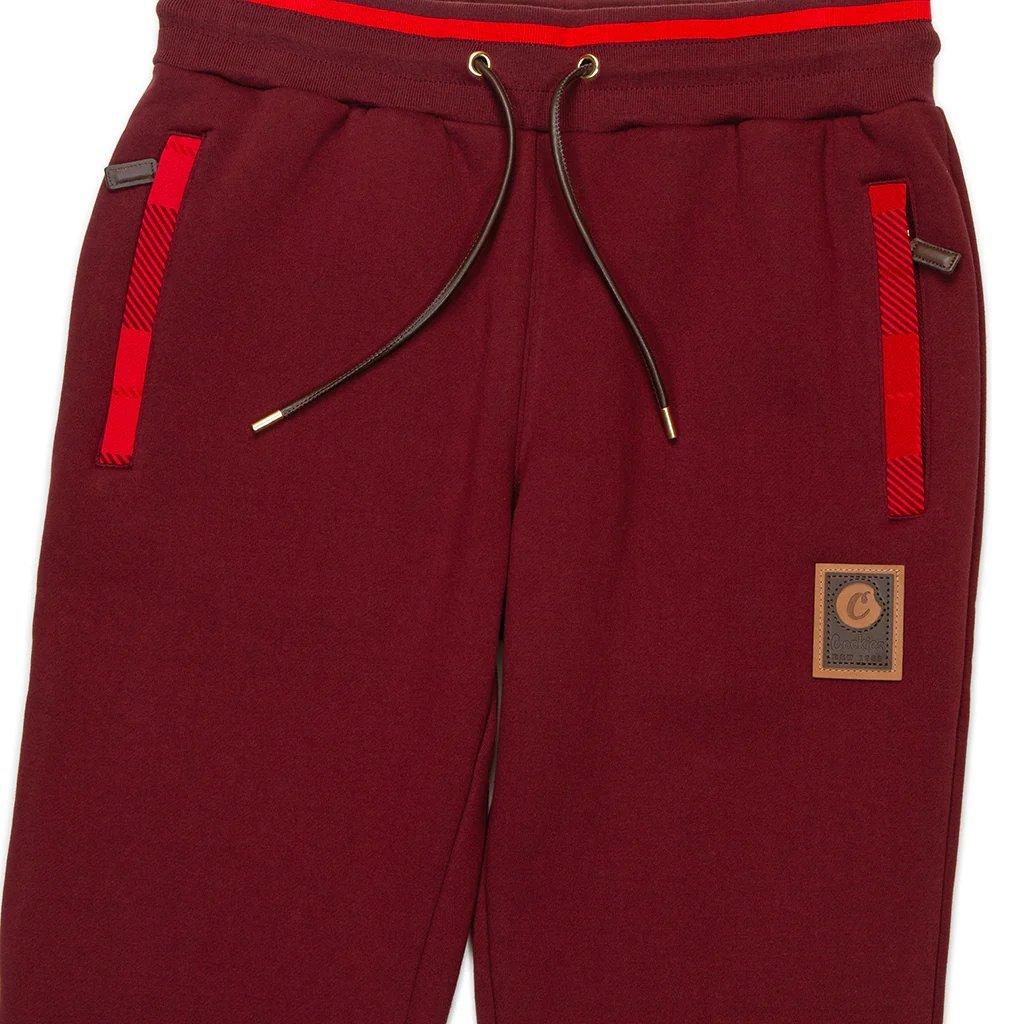 Cookies Park Ave Men's Burgundy Fleece Joggers