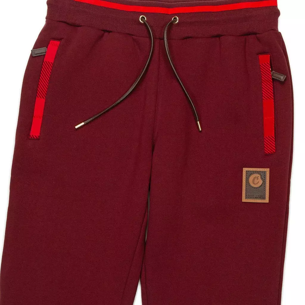 Cookies Men's Park Ave Fleece Joggers -Burgundy - BURGUNDY