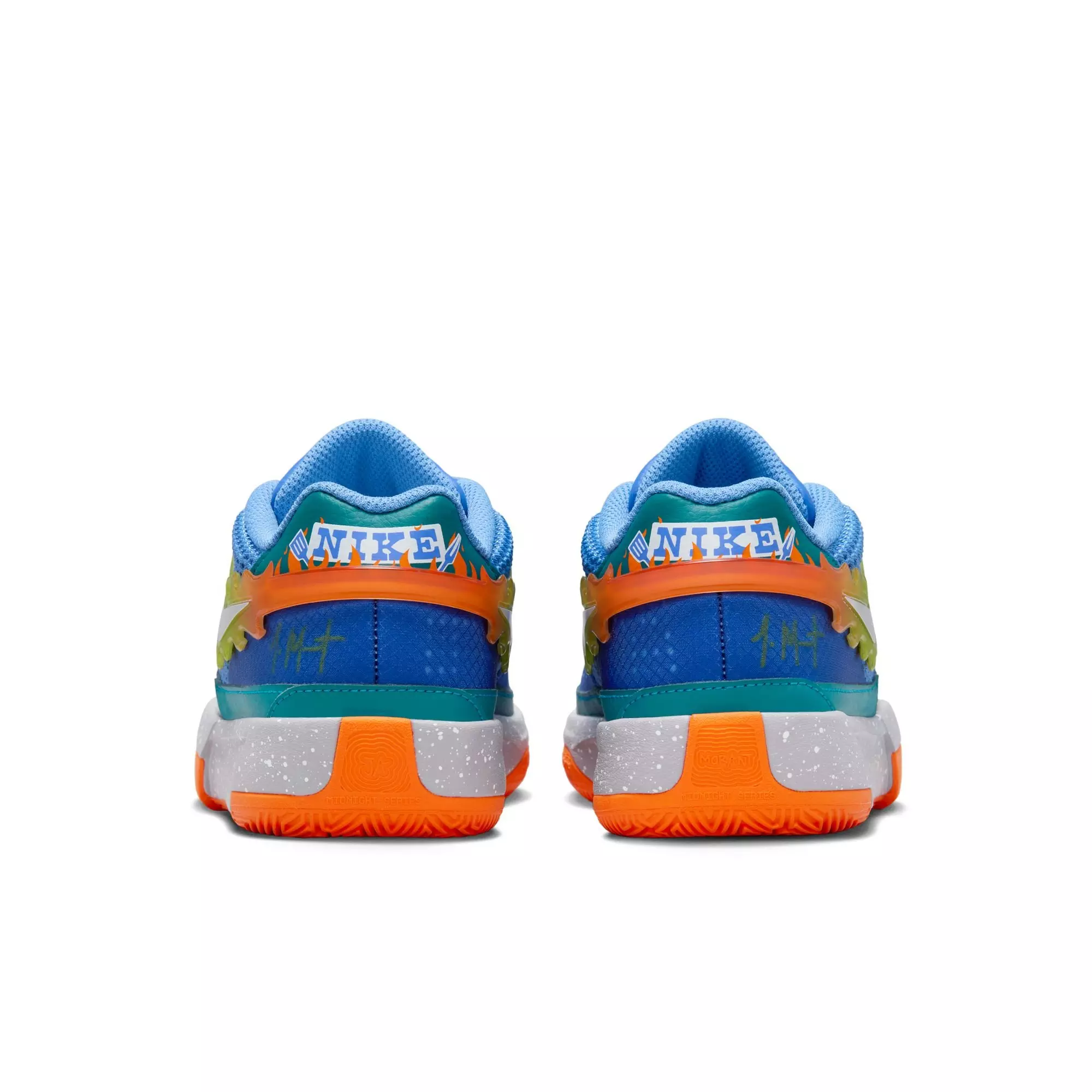 Nike Ja 1 "Backyard BBQ" Grade School Kids' Basketball Shoe - BLUE JOY/WHITE/GEODE TEAL