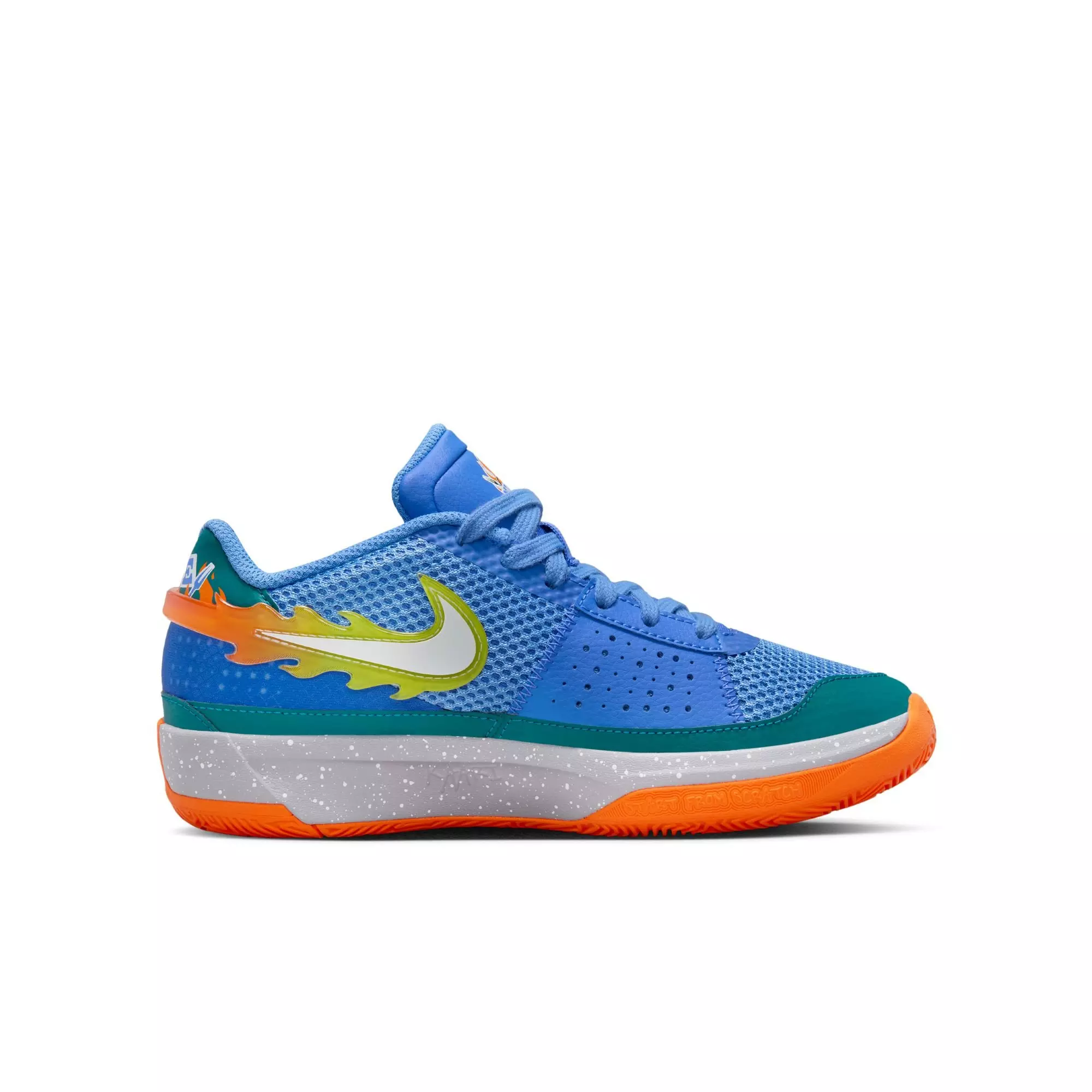 Nike Ja 1 "Backyard BBQ" Grade School Kids' Basketball Shoe - BLUE JOY/WHITE/GEODE TEAL