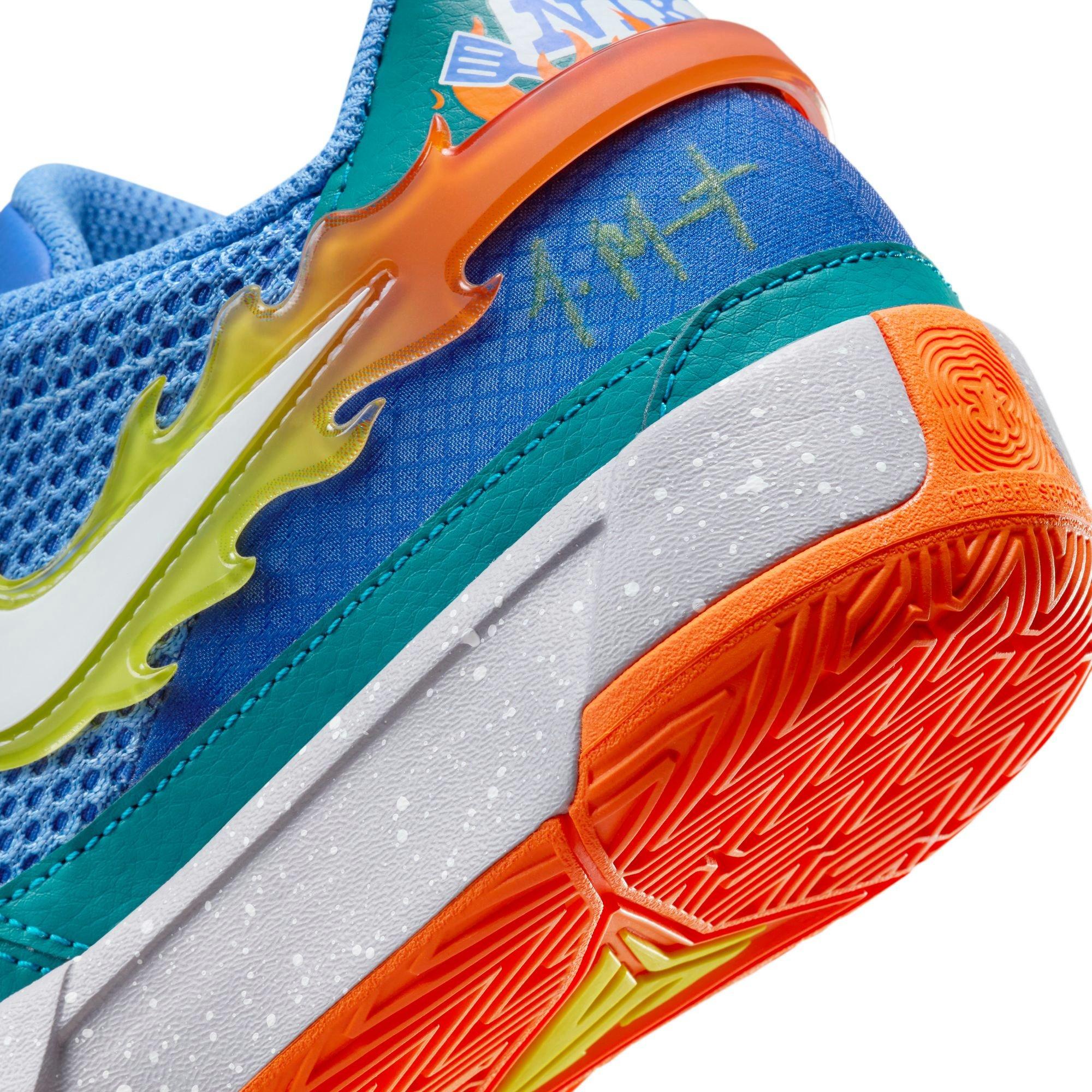 Nike Ja 1 "Backyard BBQ" Grade School Kids' Basketball Shoe - BLUE JOY/WHITE/GEODE TEAL Thumbnail View 5