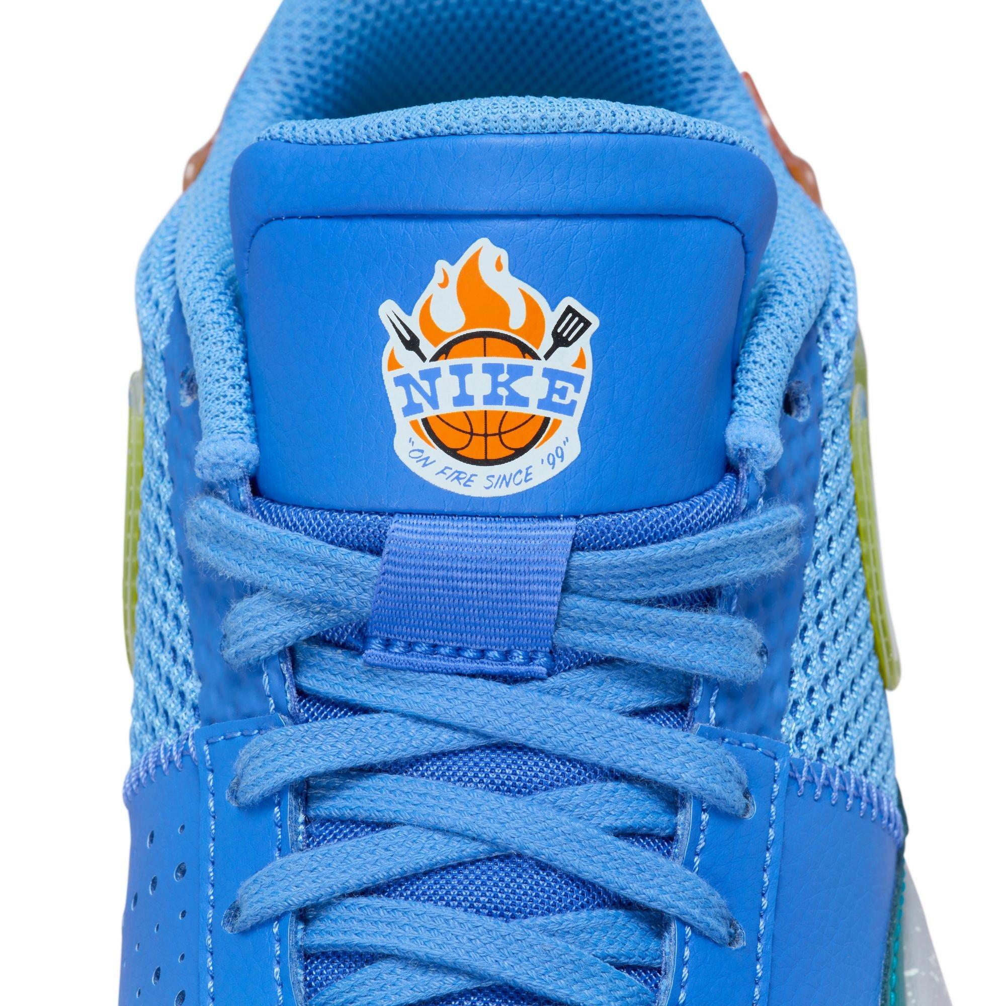 Nike Ja 1 "Backyard BBQ" Grade School Kids' Basketball Shoe - BLUE JOY/WHITE/GEODE TEAL Thumbnail View 6