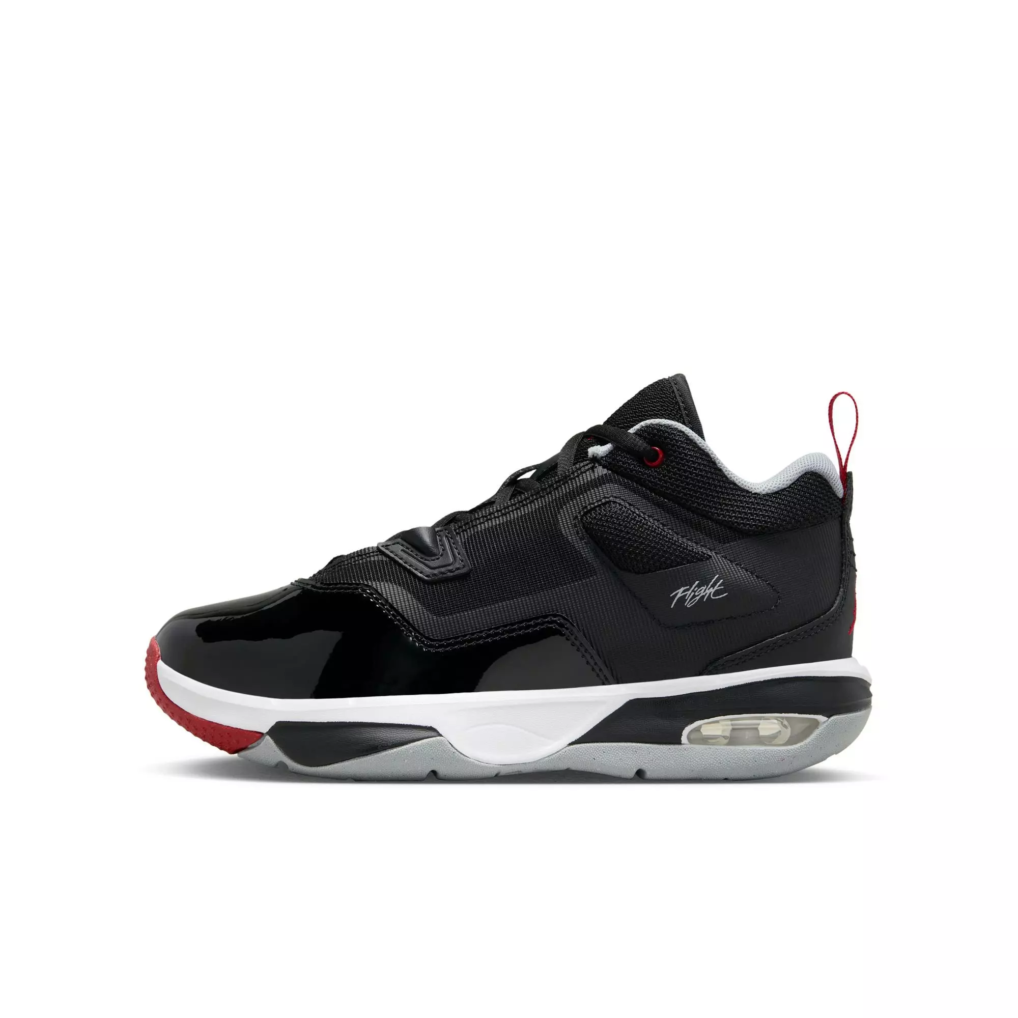 Jordan Stay Loyal "Black/Varsity Red/White/Wolf Grey" Grade School Boys' Shoe - BLACK/RED/WHITE