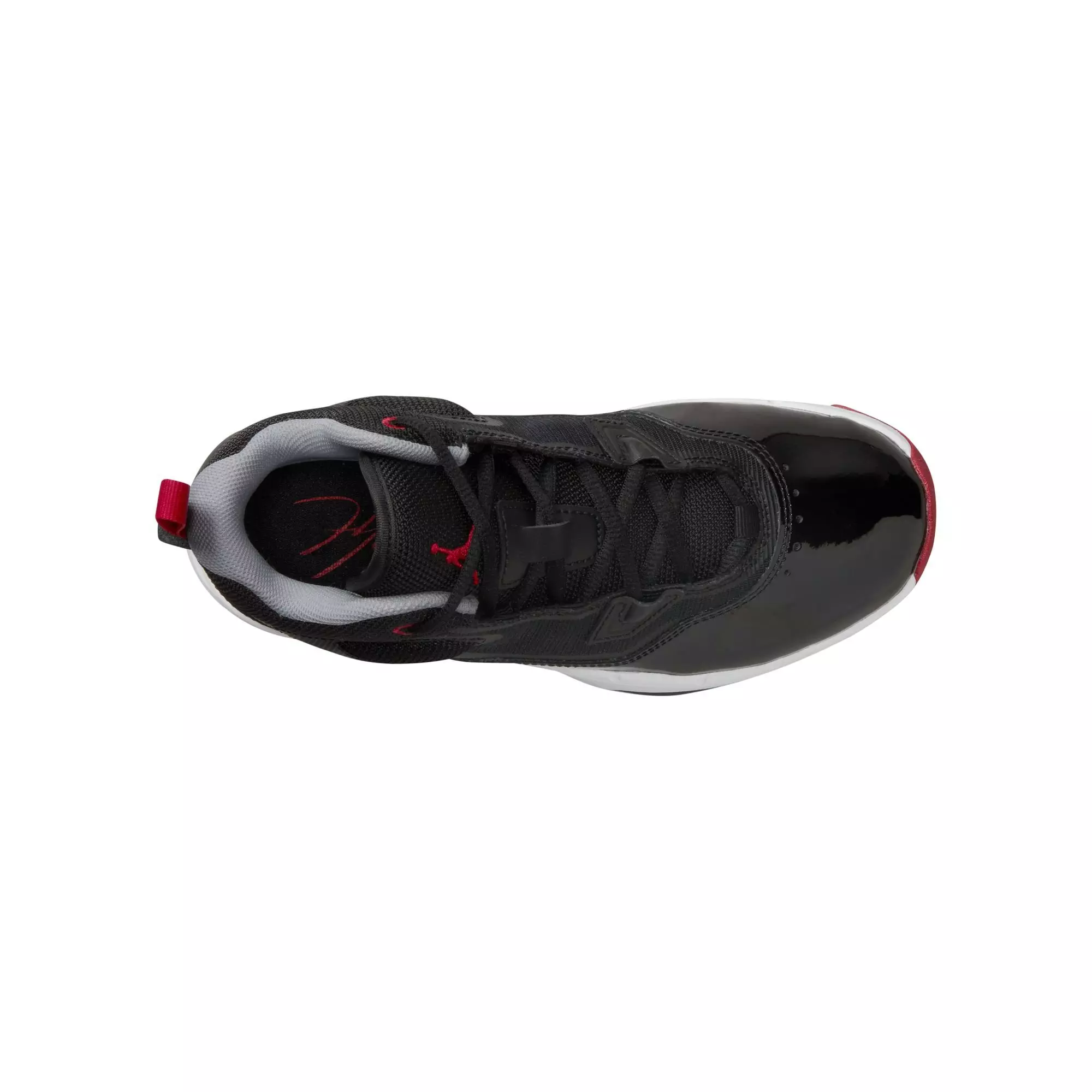 Jordan Stay Loyal "Black/Varsity Red/White/Wolf Grey" Grade School Boys' Shoe - BLACK/RED/WHITE