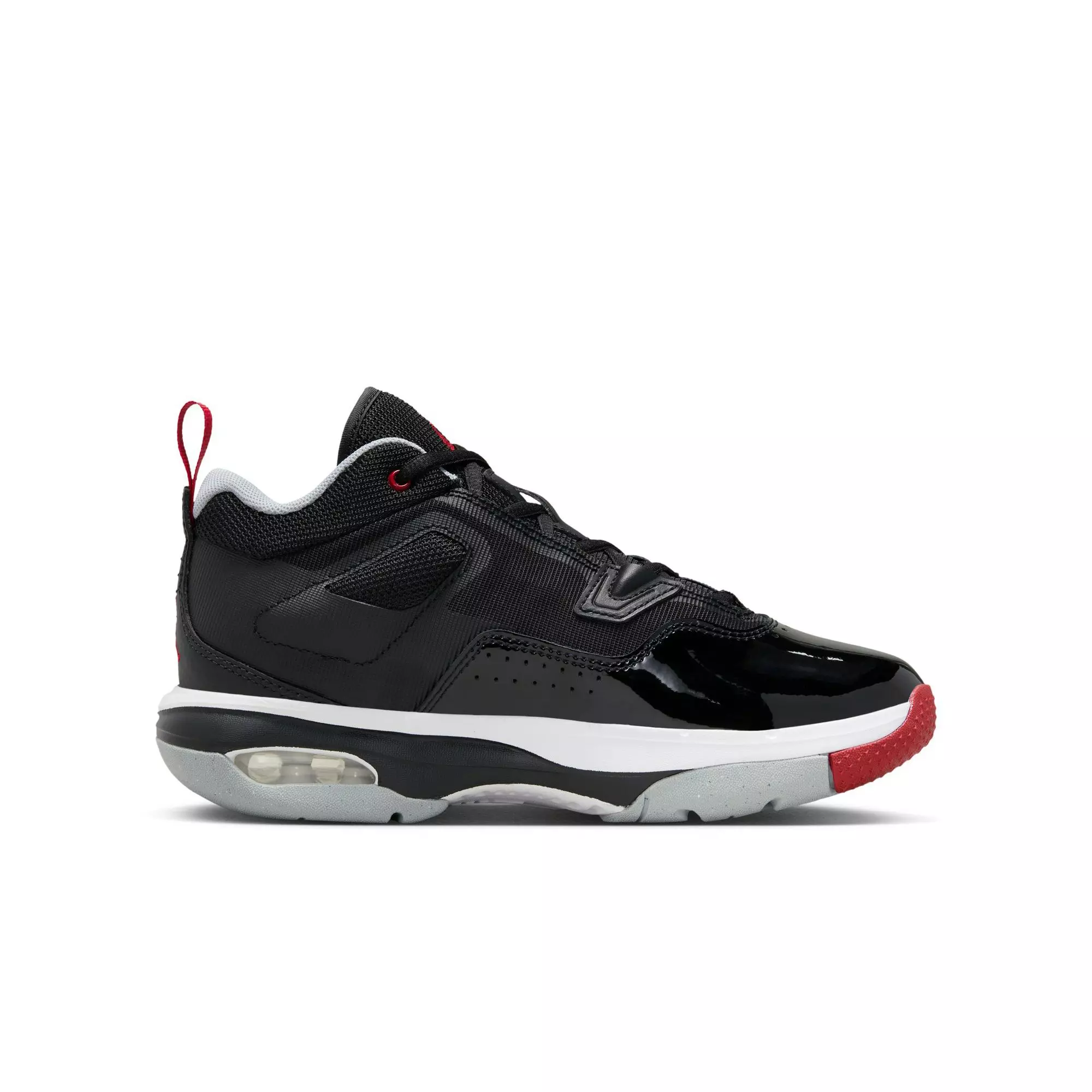 Jordan Stay Loyal "Black/Varsity Red/White/Wolf Grey" Grade School Boys' Shoe - BLACK/RED/WHITE