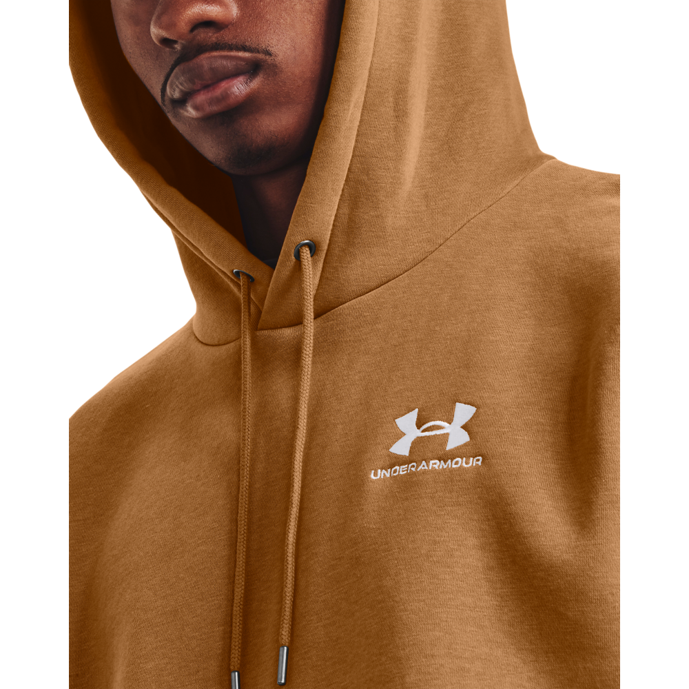 Under Armour Men's Essential Fleece Pullover Hoodie - YELLOW Thumbnail View 3