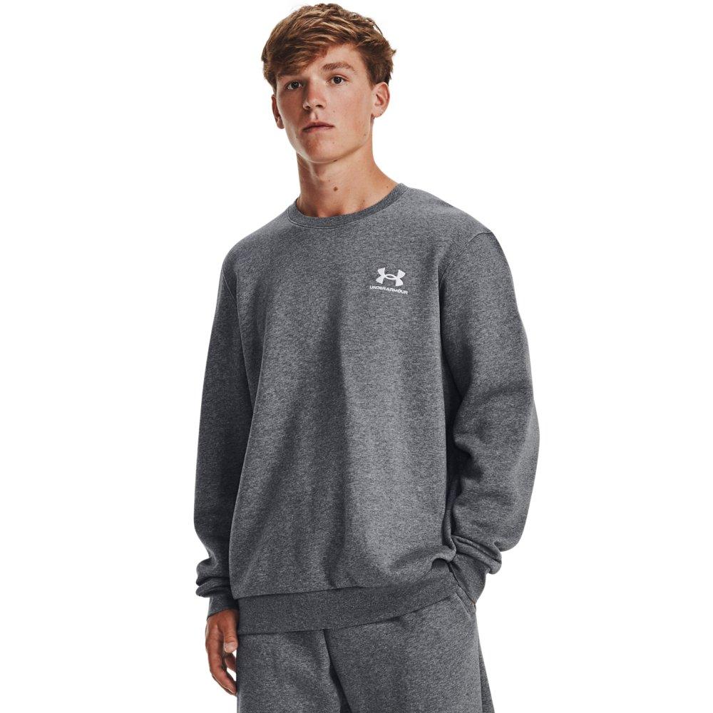 Under Armour Men's Essential Fleece Crew-Grey - GREY Thumbnail View 1