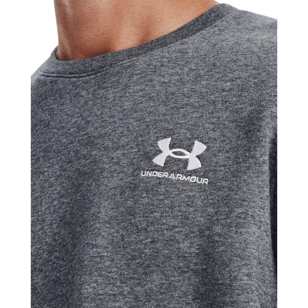 Under Armour Men's Essential Fleece Crew-Grey - GREY Thumbnail View 3