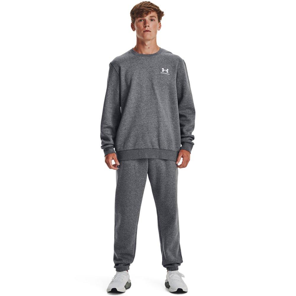 Under Armour Men's Essential Fleece Crew-Grey - GREY Thumbnail View 4