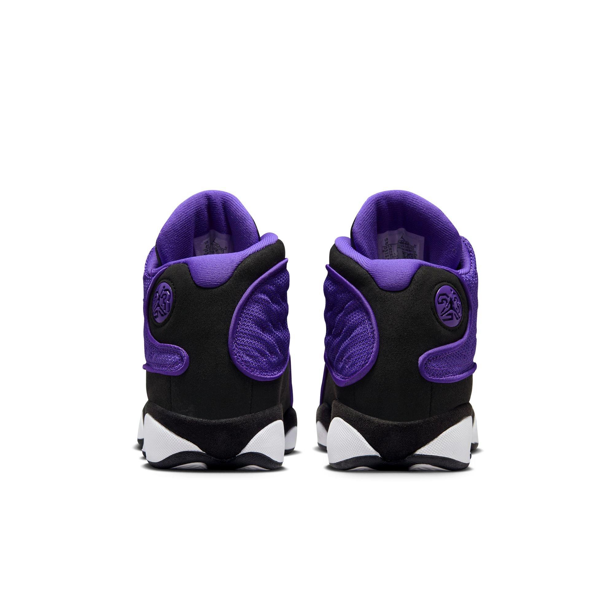 Jordan 13 Retro Black/Court Purple/White Men's Shoe - Hibbett