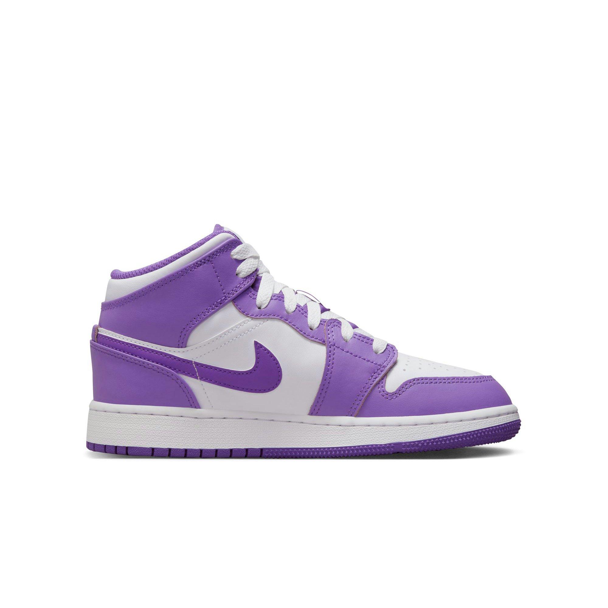 Jordan shoes 2024 purple and white