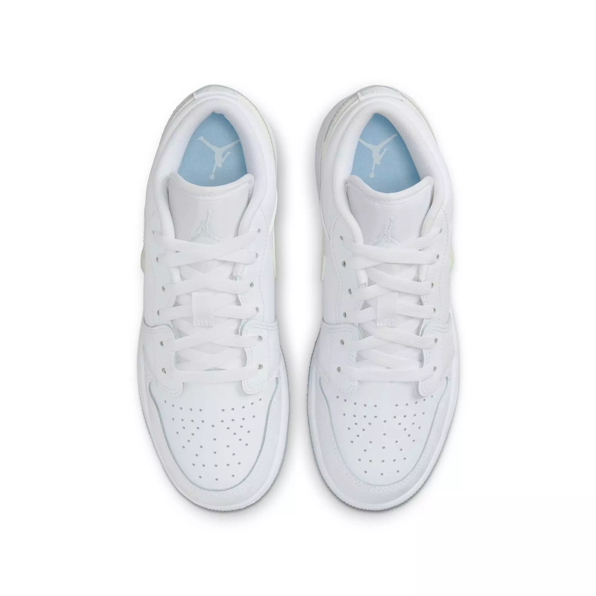 Jordan 1 Low "Frozen" Grade School Girls' Shoe - WHITE/BLUE