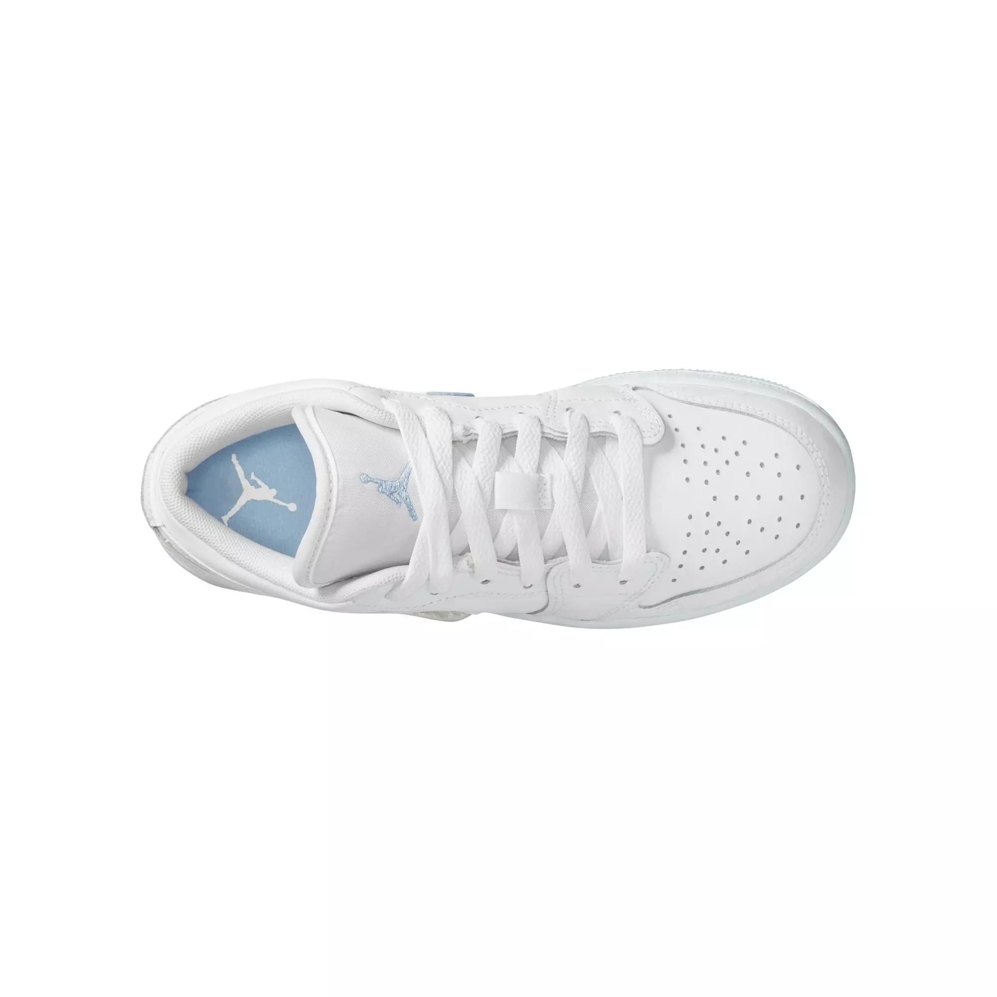 Jordan 1 Low "Frozen" Grade School Girls' Shoe - WHITE/BLUE