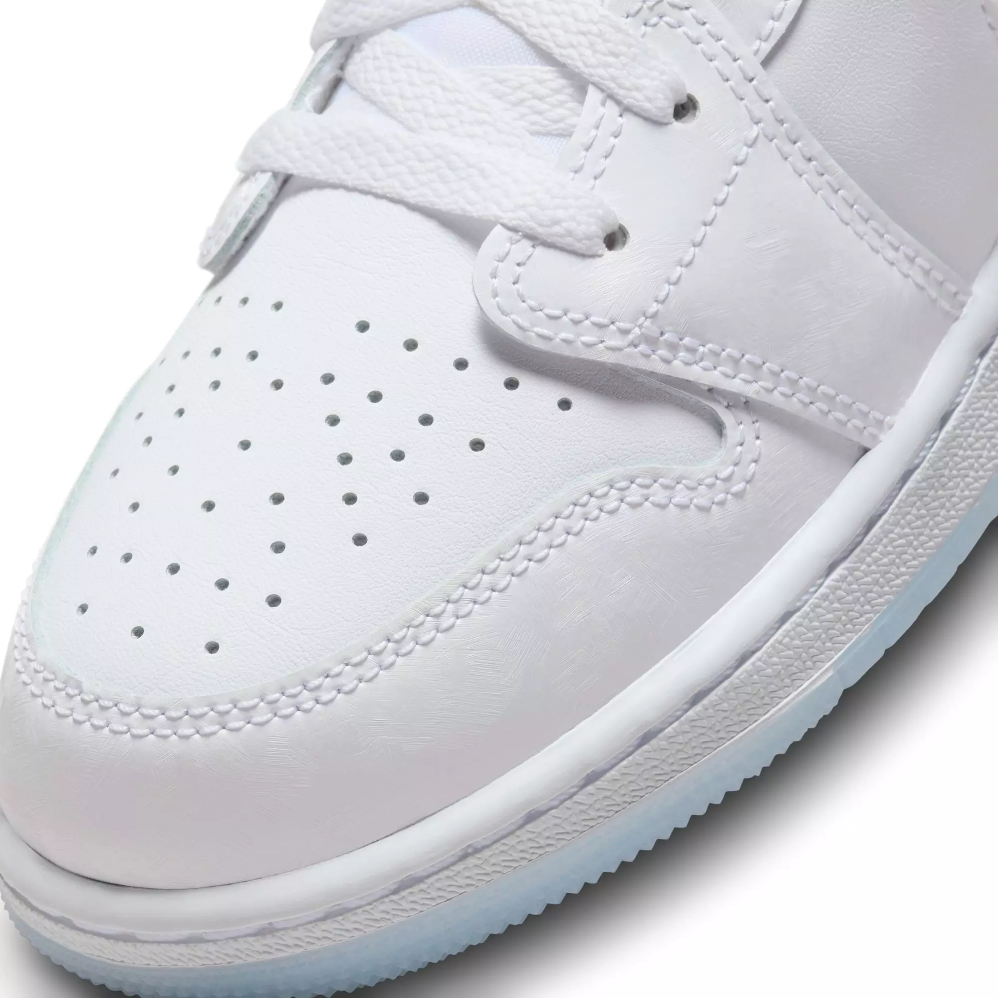 Jordan 1 Low "Frozen" Grade School Girls' Shoe - WHITE/BLUE